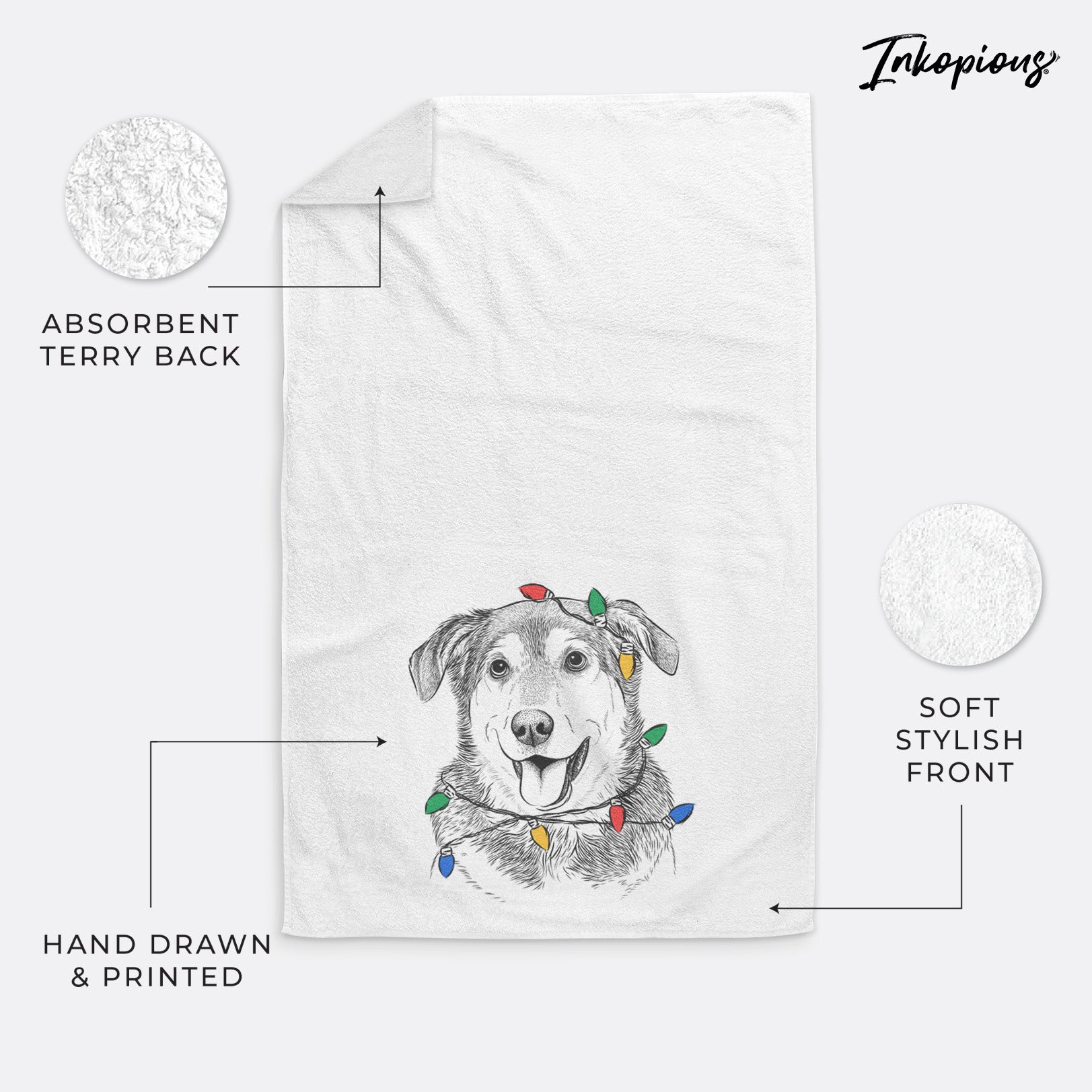 Lance the Lab/Shepherd Mix Decorative Hand Towel