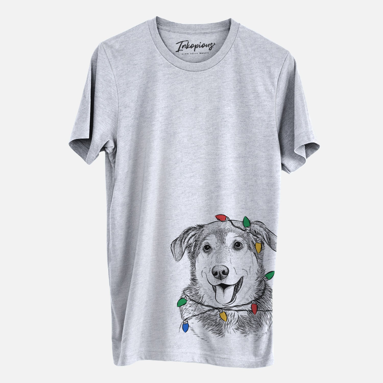 Christmas Lights Lance the Lab/Shepherd Mix - Unisex Crewneck