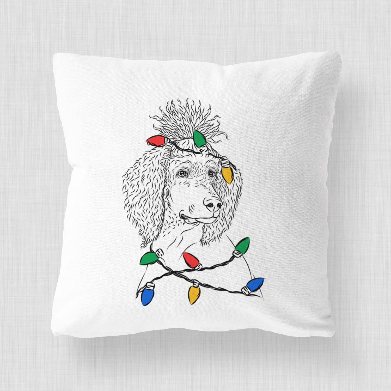 Leo the Poodle - Throw Pillow Cover