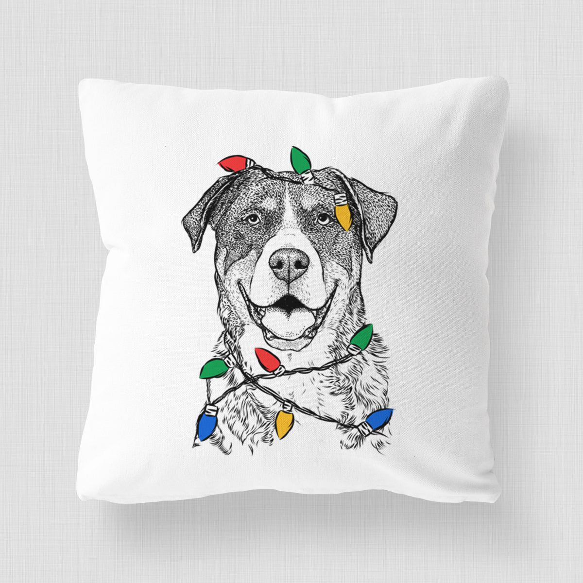Leon the Greater Swiss Mountain Dog - Throw Pillow Cover