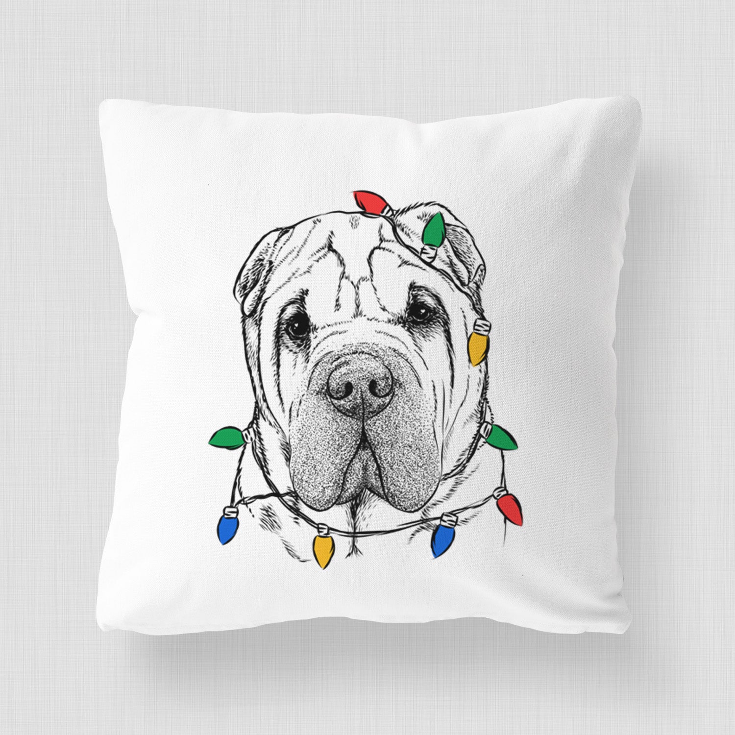 Lilly the Shar Pei - Throw Pillow Cover