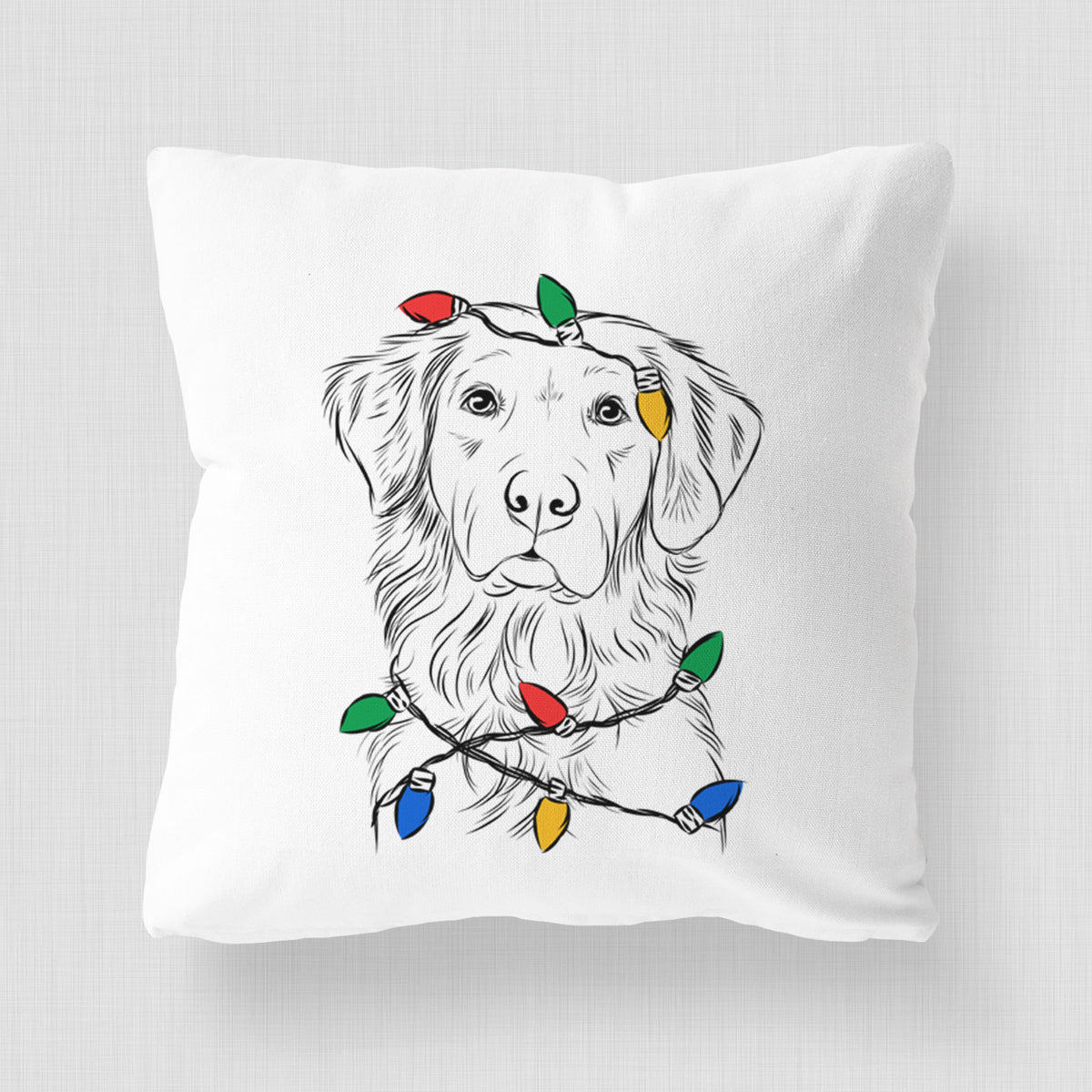 Linden the Golden Retriever - Throw Pillow Cover