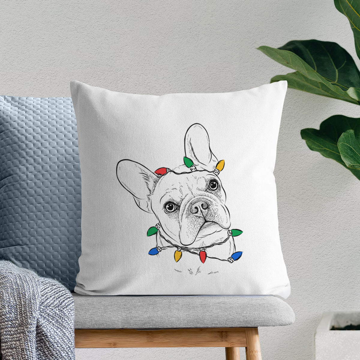 Loki the French Bulldog - Throw Pillow Cover