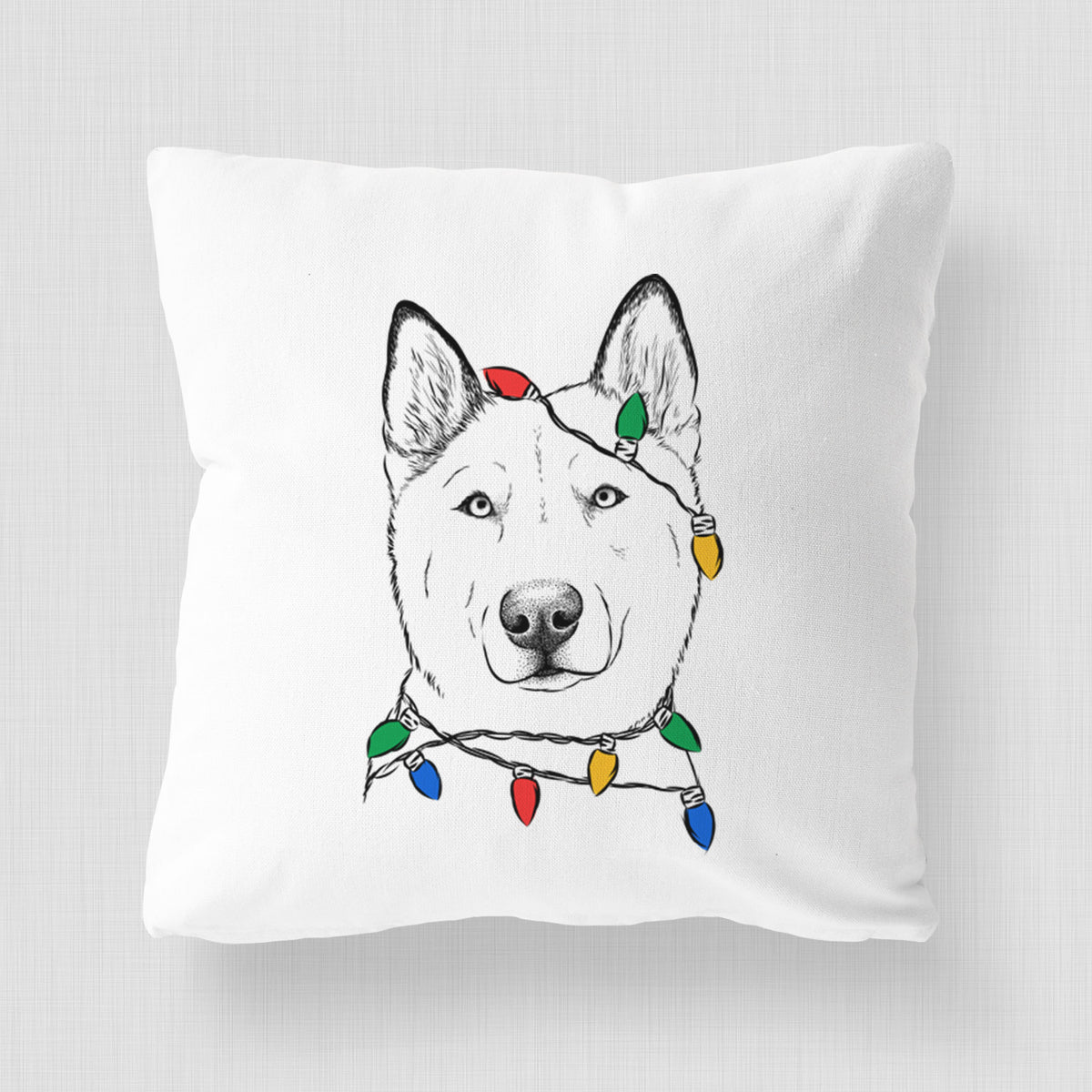 London the Siberian Husky - Throw Pillow Cover
