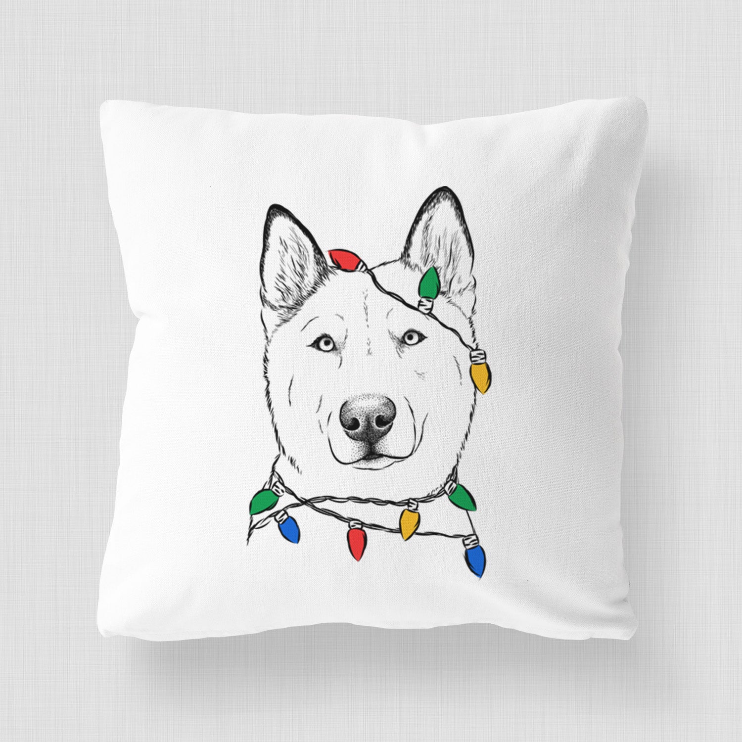 London the Siberian Husky - Throw Pillow Cover