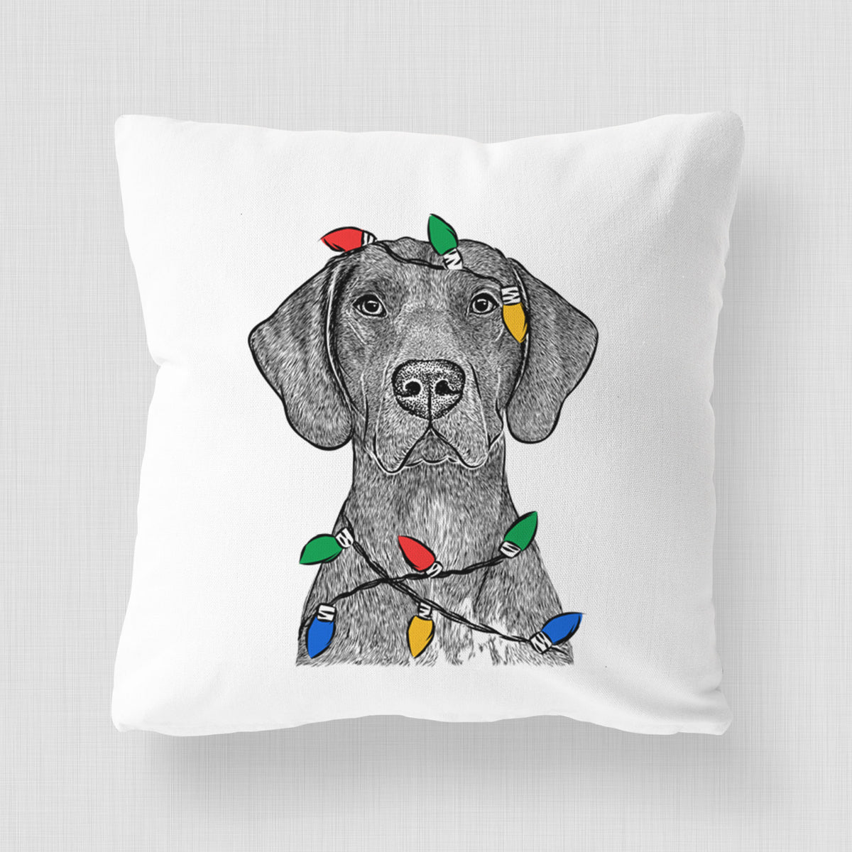 Lucifer the German Shorthaired Pointer - Throw Pillow Cover