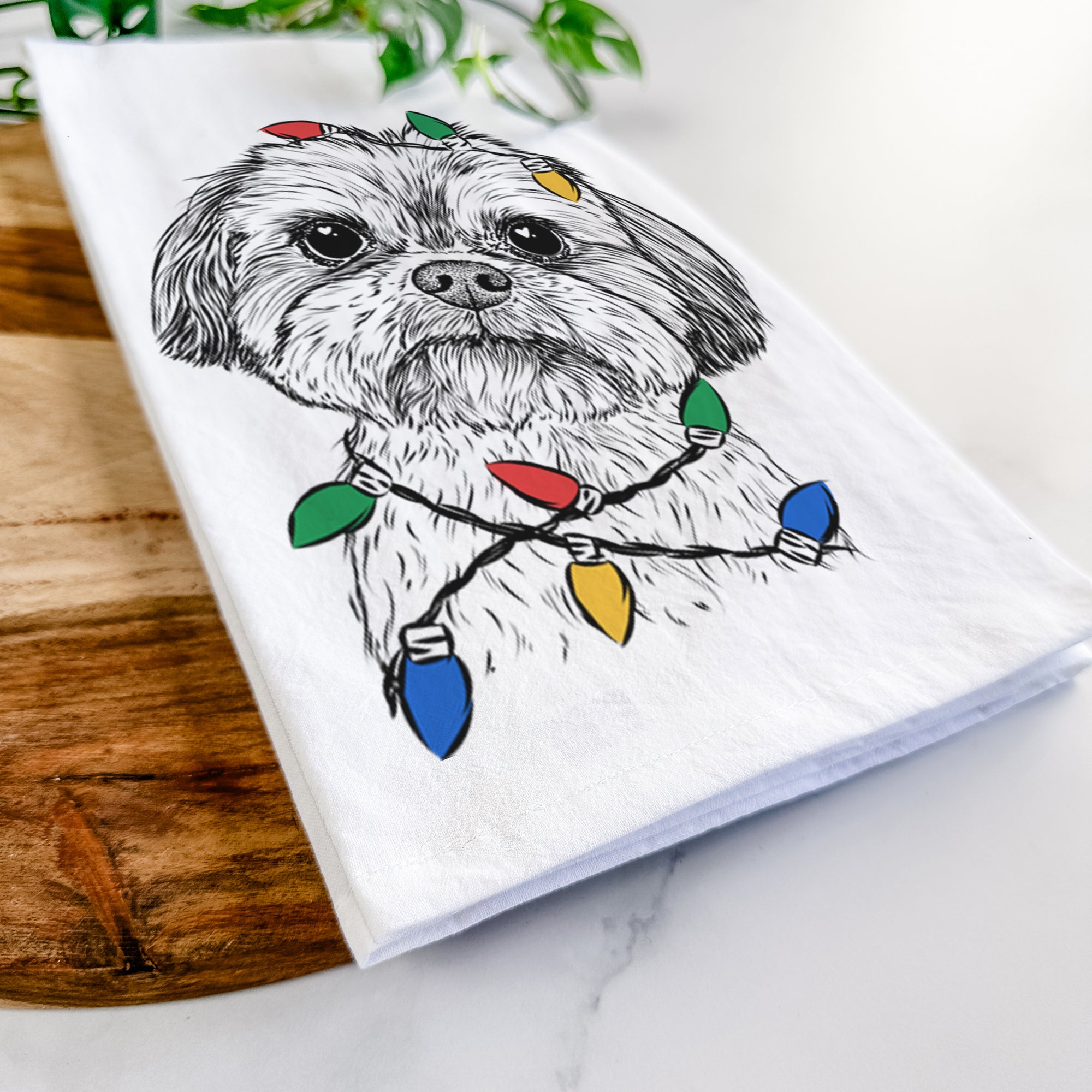 Lucy the Shorkie Tea Towel