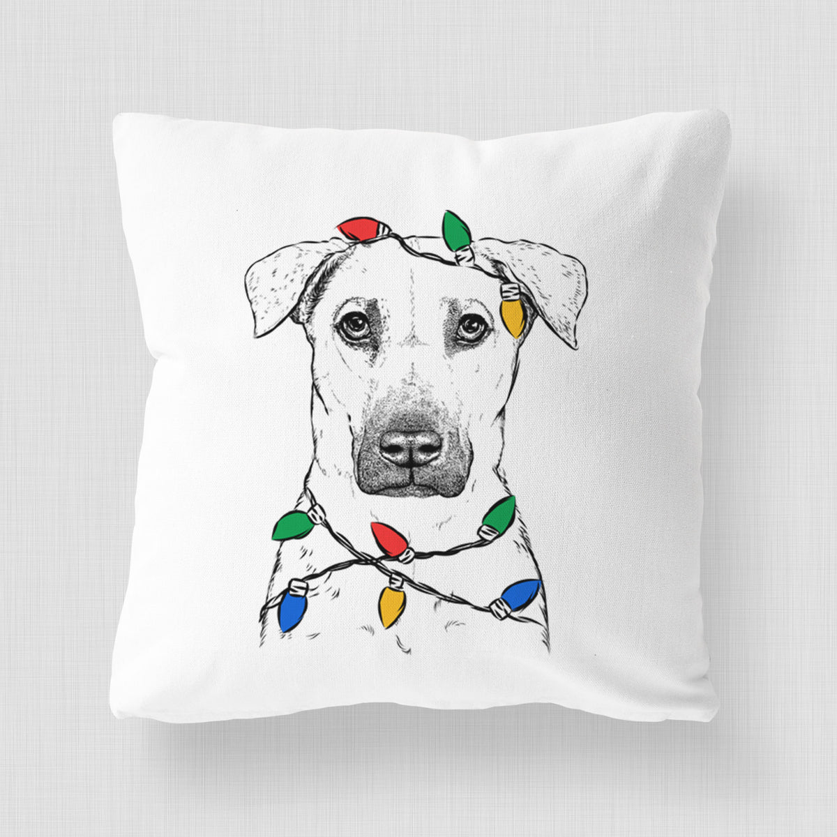 Luna the Black Mouth Cur - Throw Pillow Cover