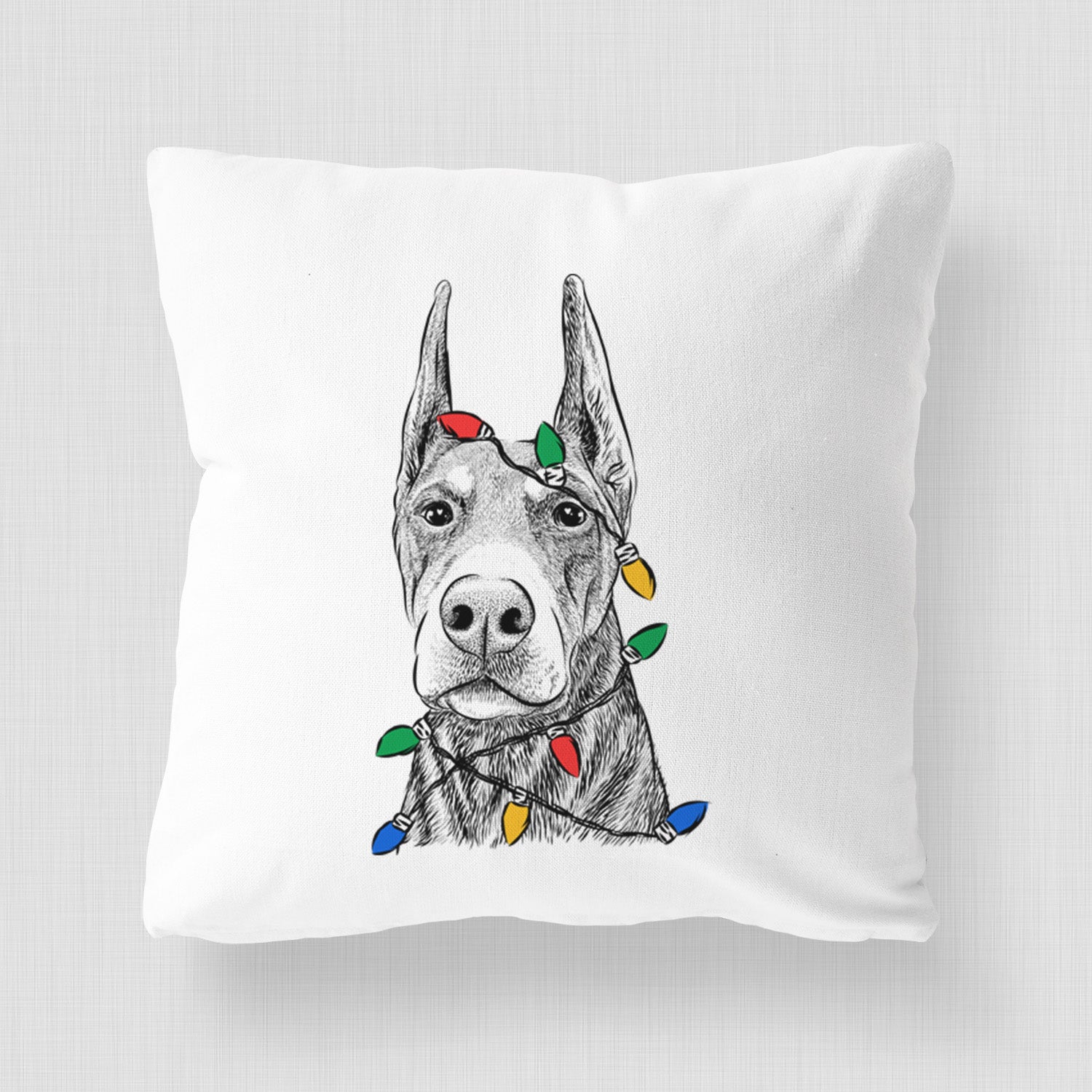 Luna the Doberman Pinscher - Throw Pillow Cover
