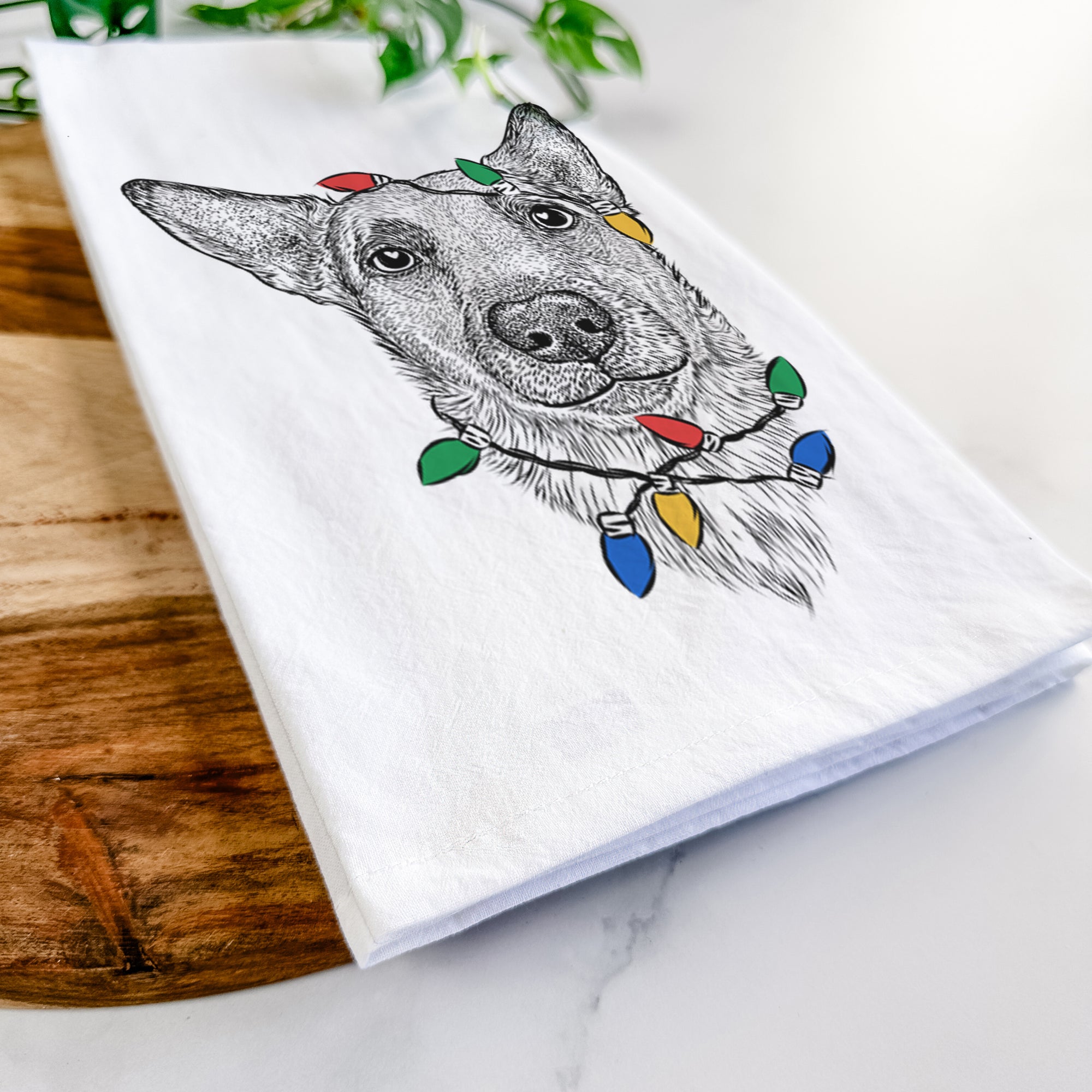 Luna the Shepherd Mix Tea Towel