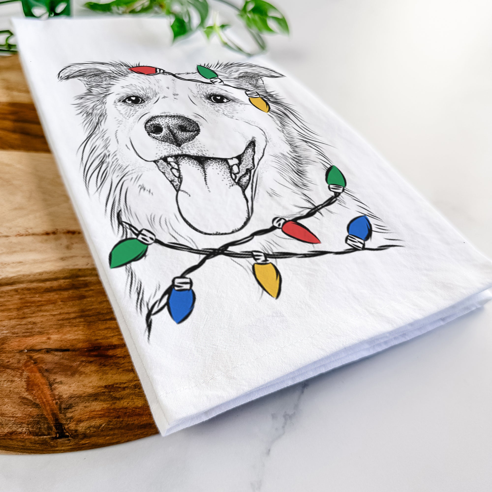 Macaroni the Border Collie Tea Towel