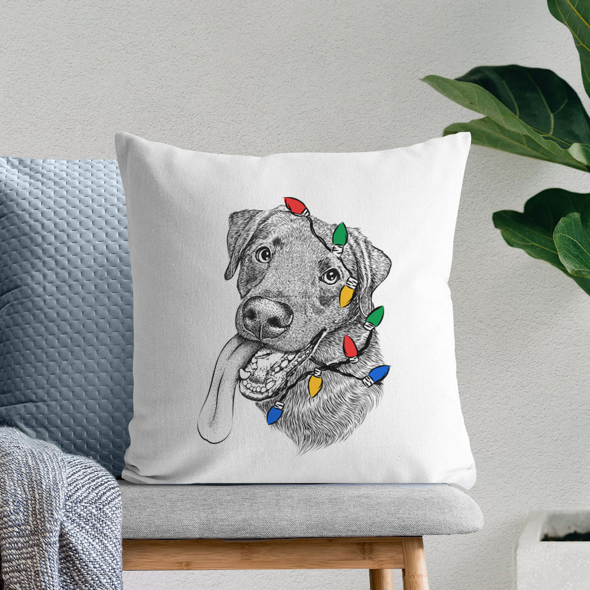 Macaroni the Lab Mix - Throw Pillow Cover