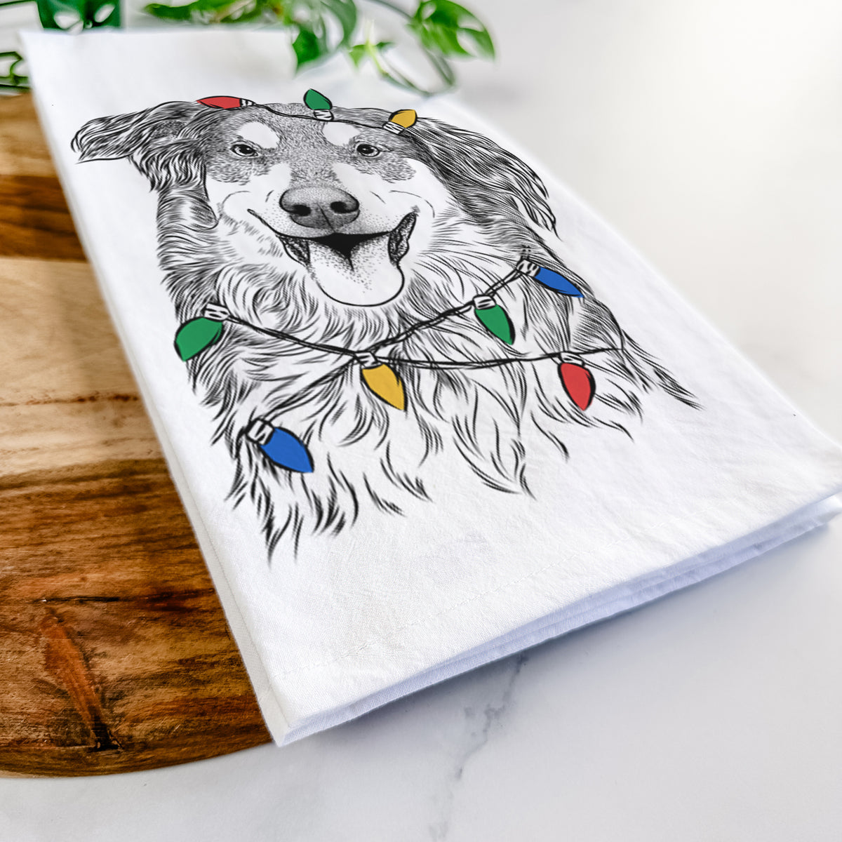 Maddie the English Shepherd Tea Towel