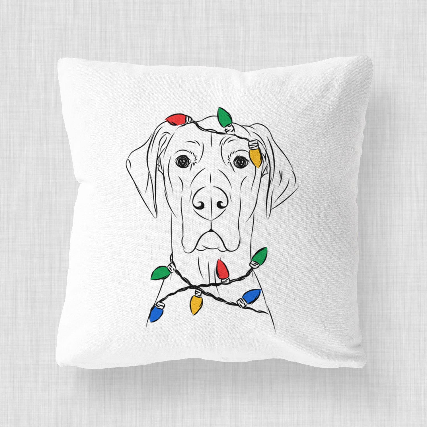Maddox the Great Dane - Throw Pillow Cover