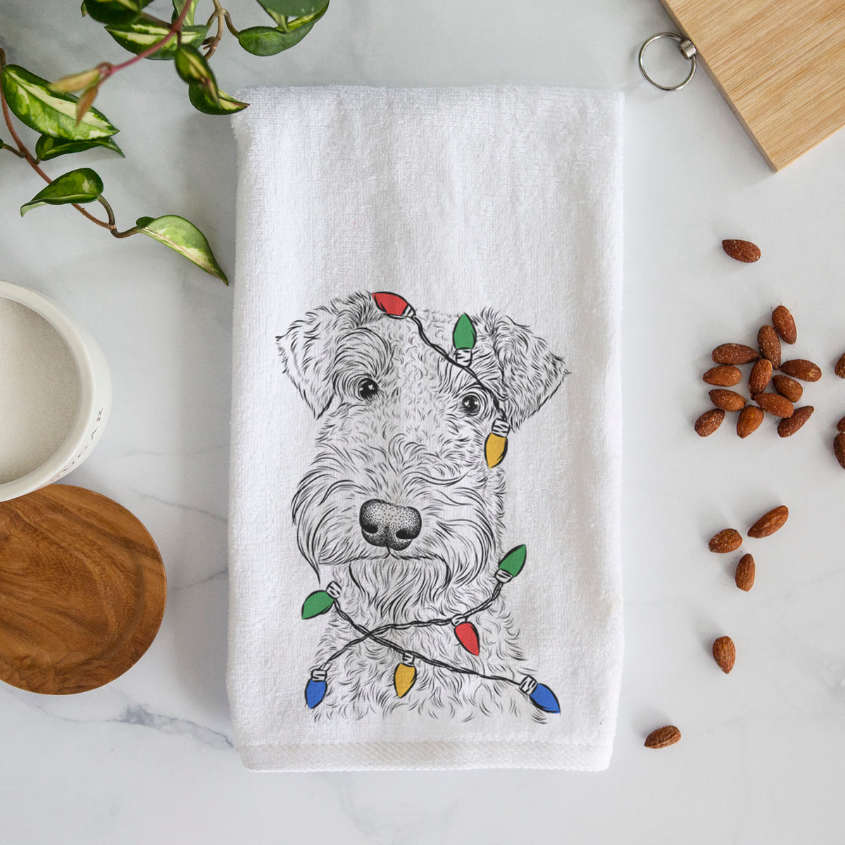 Roc Haven Maggie May the Airedale Terrier Decorative Hand Towel