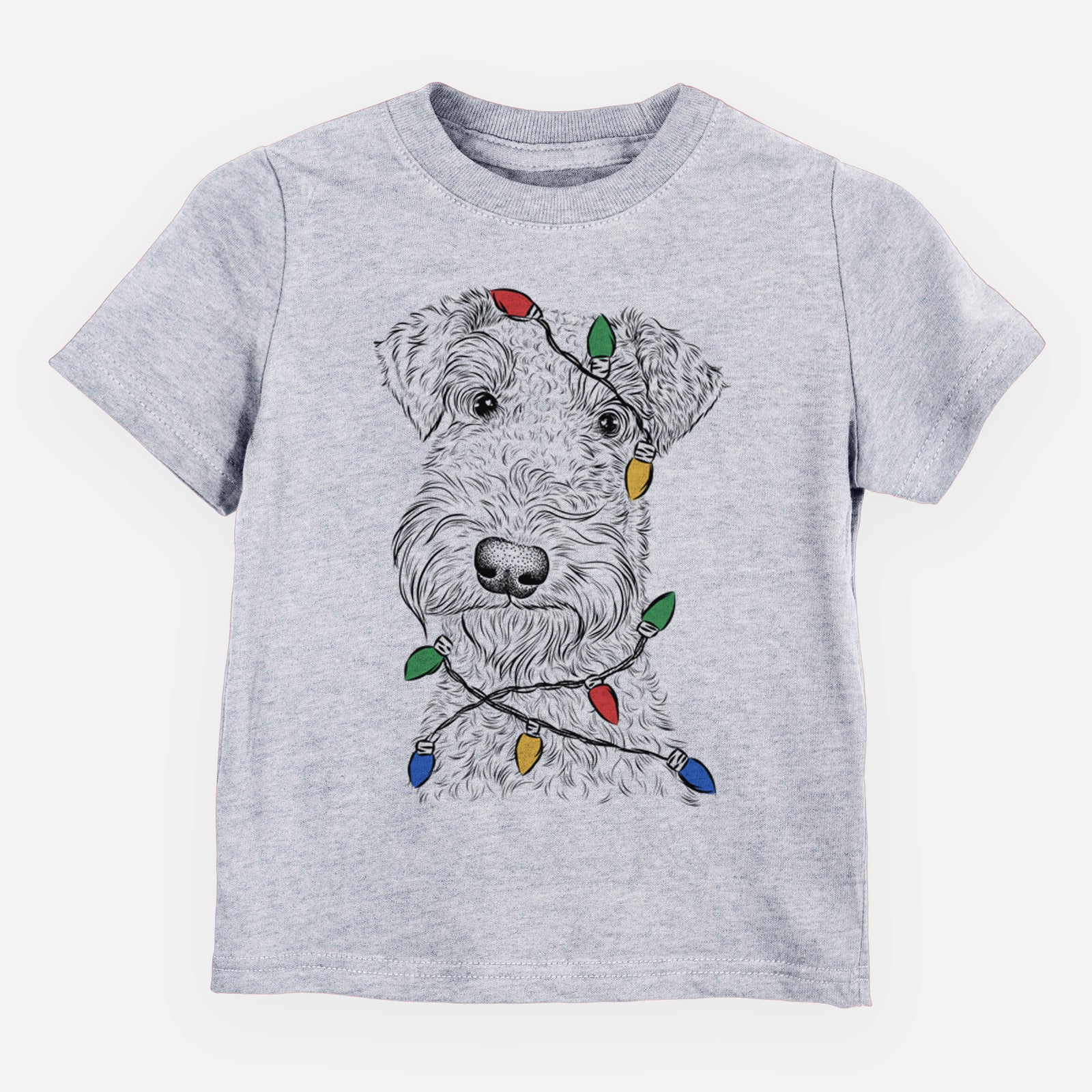 Christmas Lights Roc Haven Maggie May the Airedale Terrier - Kids/Youth/Toddler Shirt