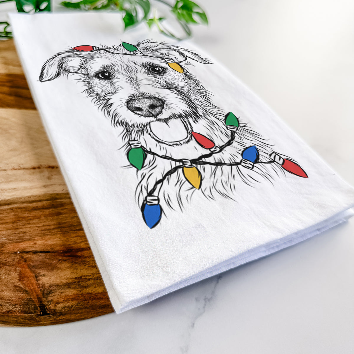 Maggie the Terrier Mix Tea Towel