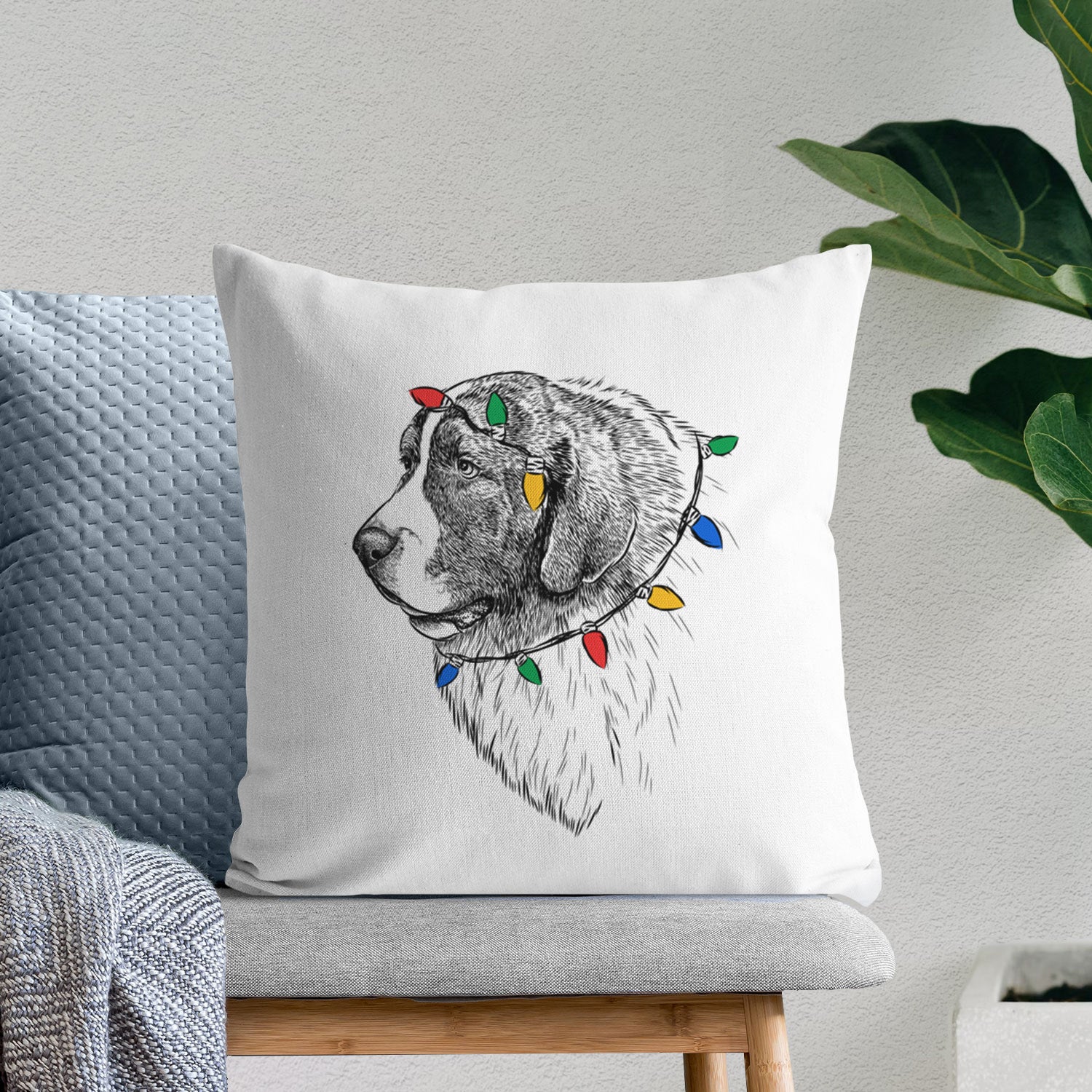Magnus the Pyrenean Mastiff - Throw Pillow Cover