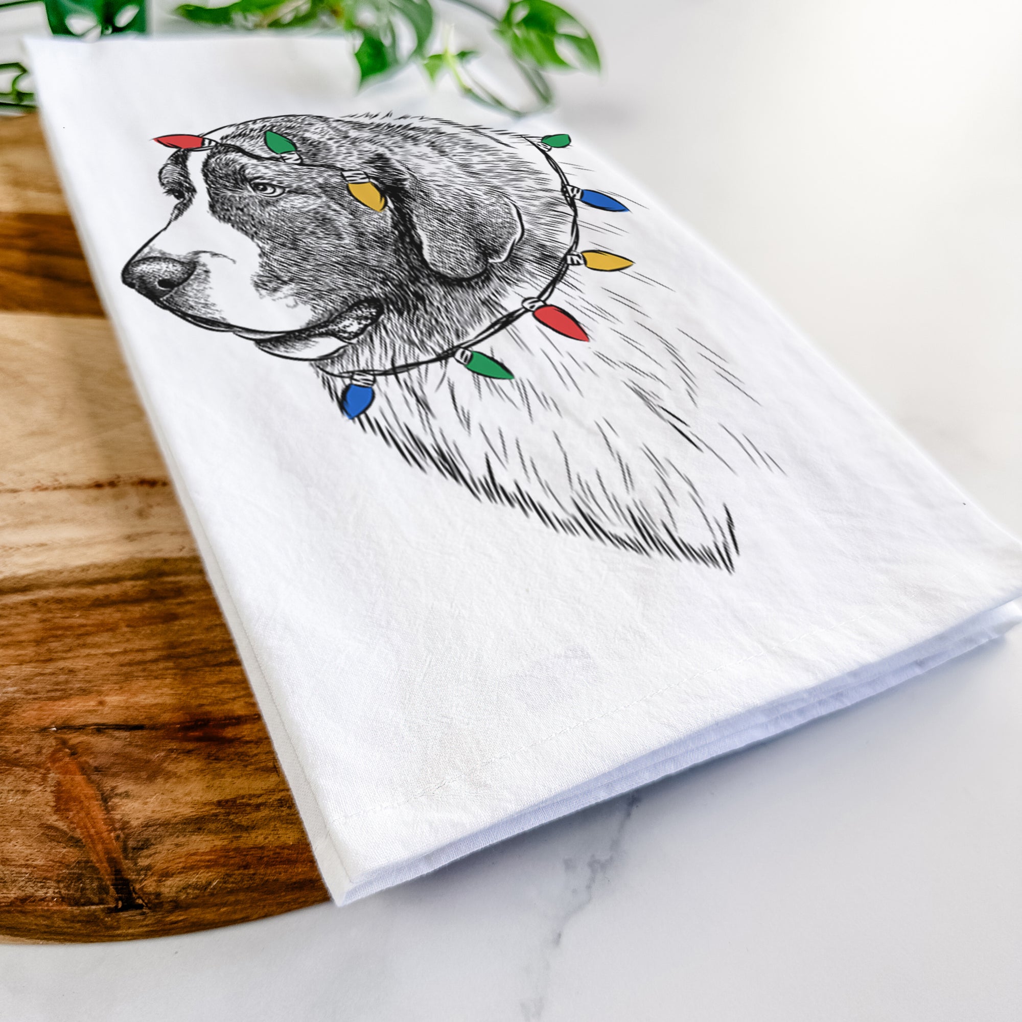 Magnus the Pyrenean Mastiff Tea Towel