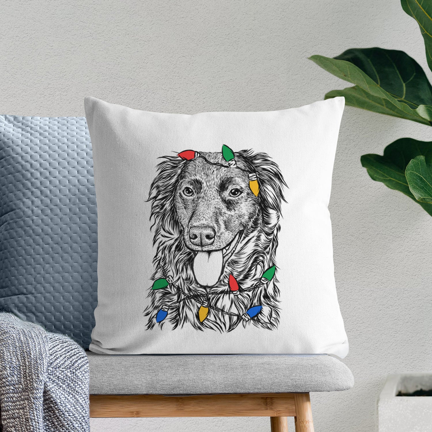 Maisie Mae the Aussiedor - Throw Pillow Cover