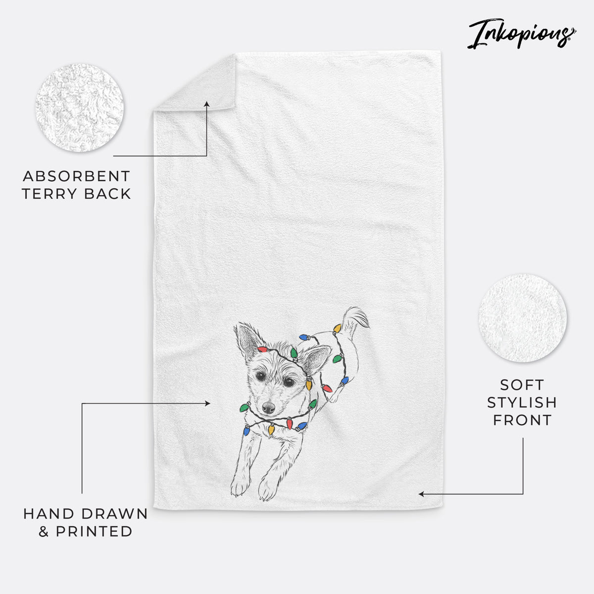 Maisie the Terrier Mix Premium Hand Towel