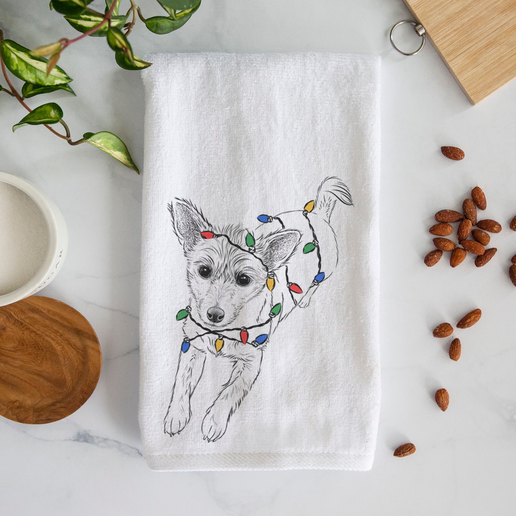 Maisie the Terrier Mix Premium Hand Towel