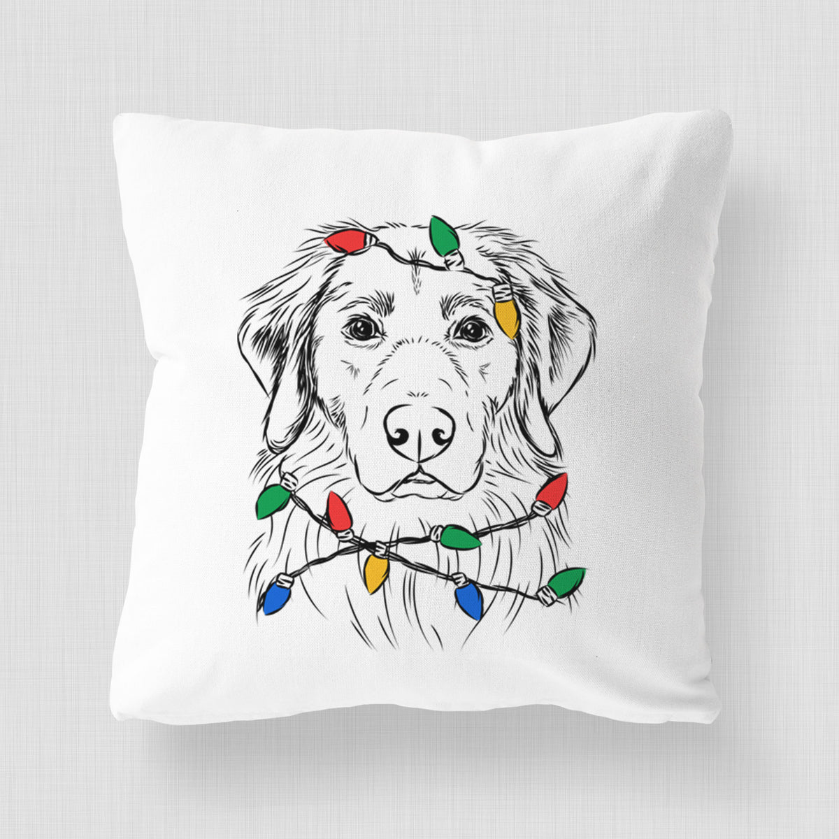 Marley the Golden Retriever - Throw Pillow Cover