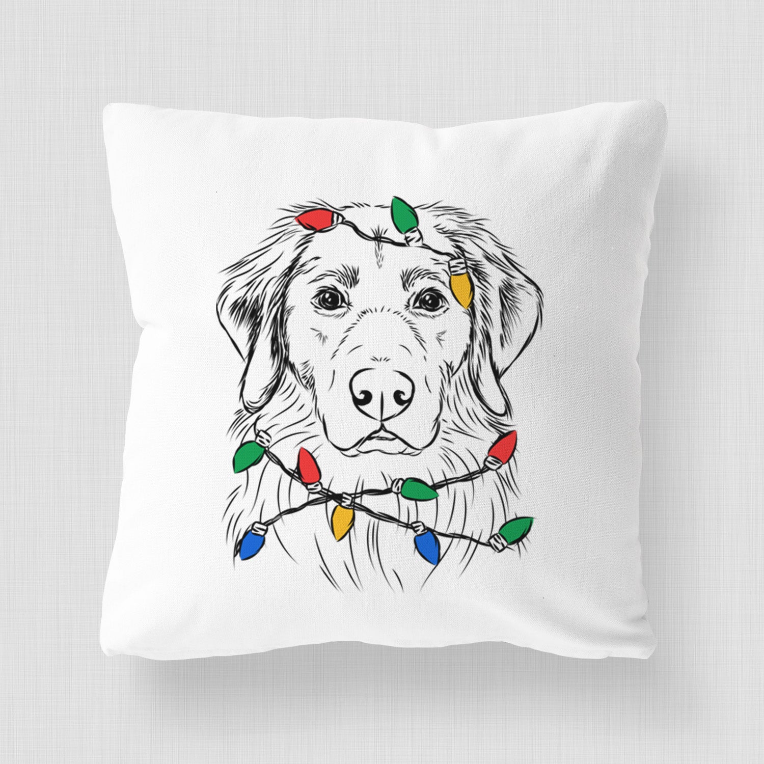 Marley the Golden Retriever - Throw Pillow Cover