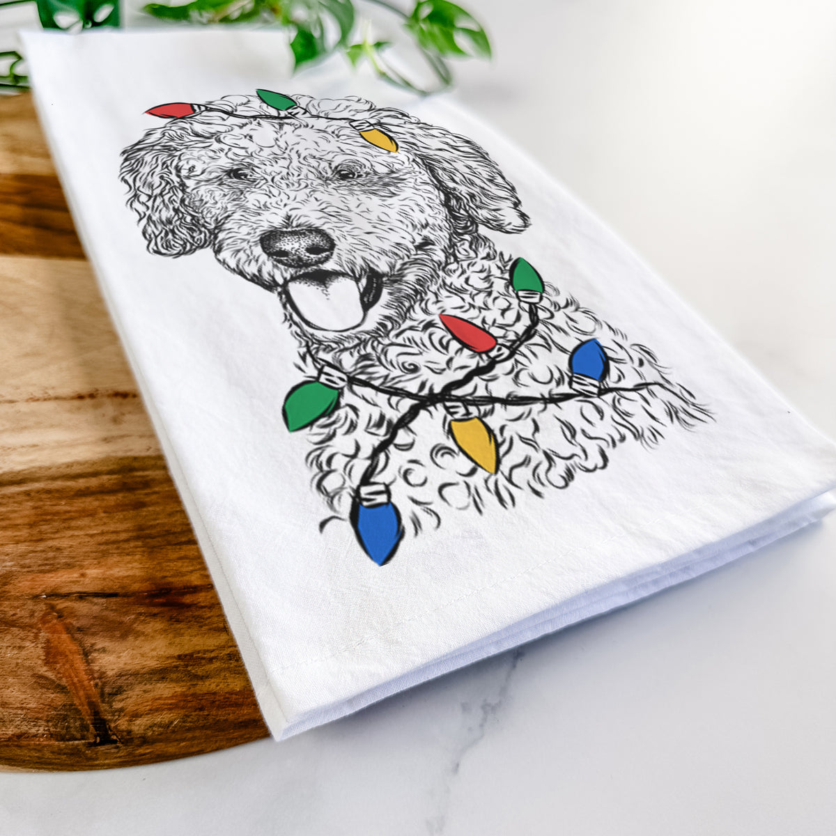 Marlow the Goldendoodle Tea Towel