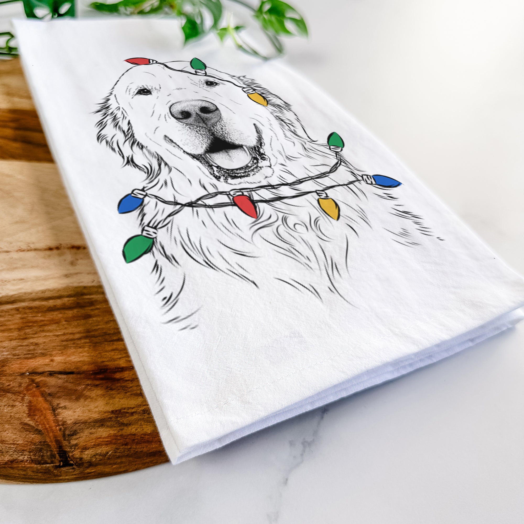 Maximus the Golden Retriever Tea Towel