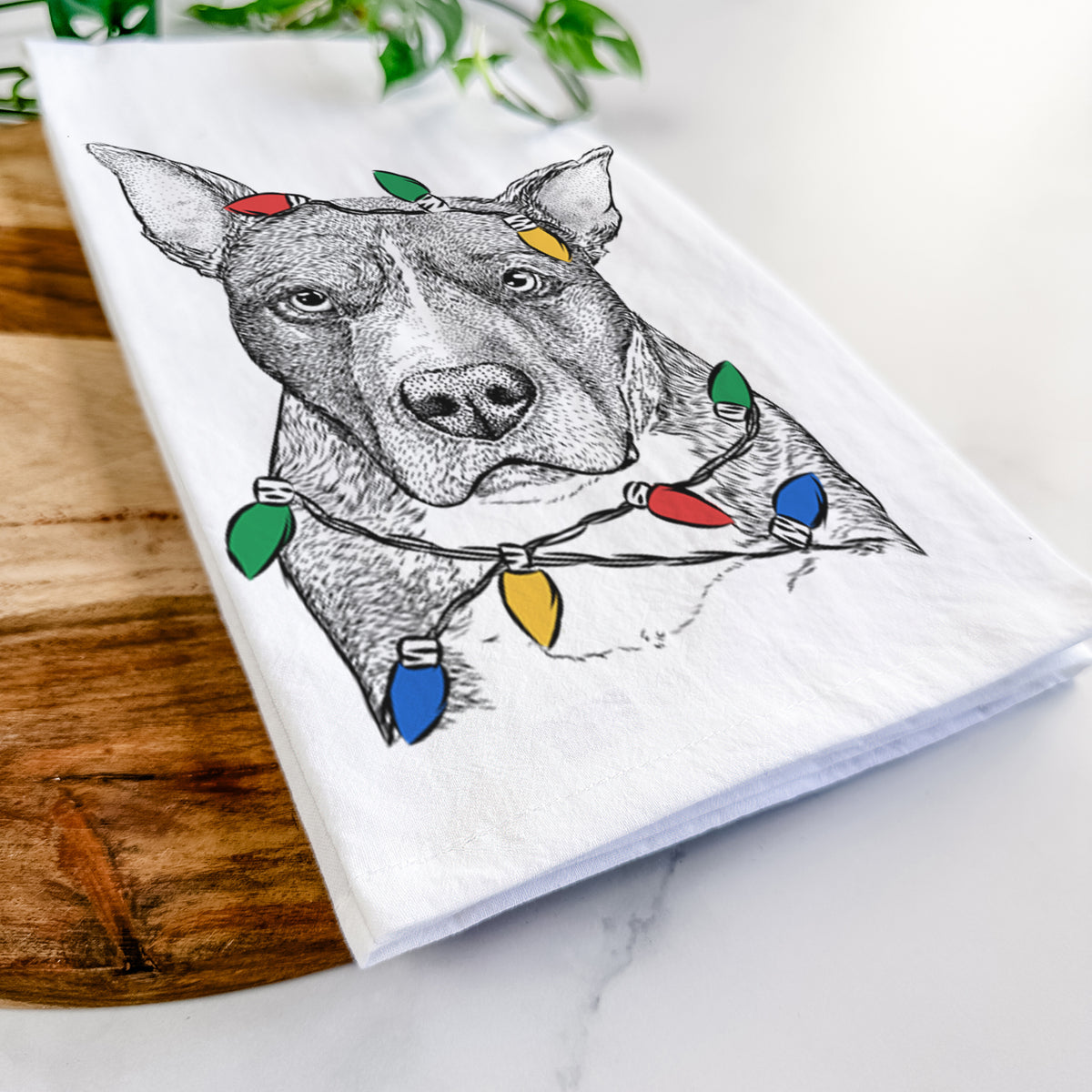 Mercy the Pitbull Tea Towel