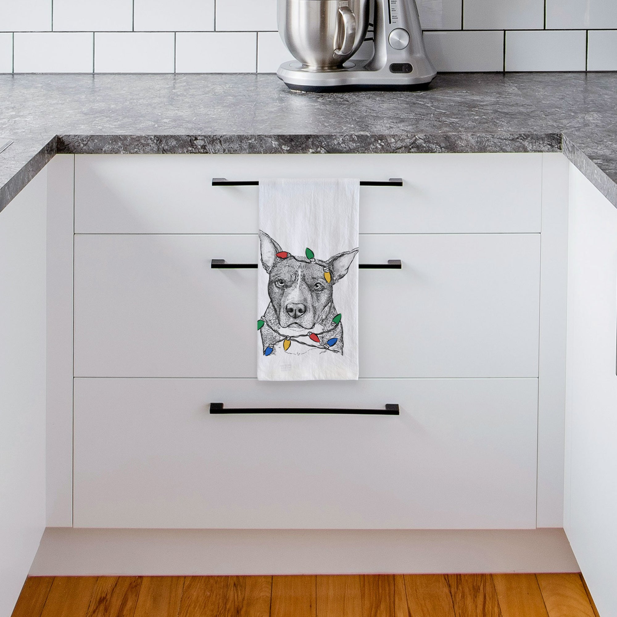 Mercy the Pitbull Tea Towel