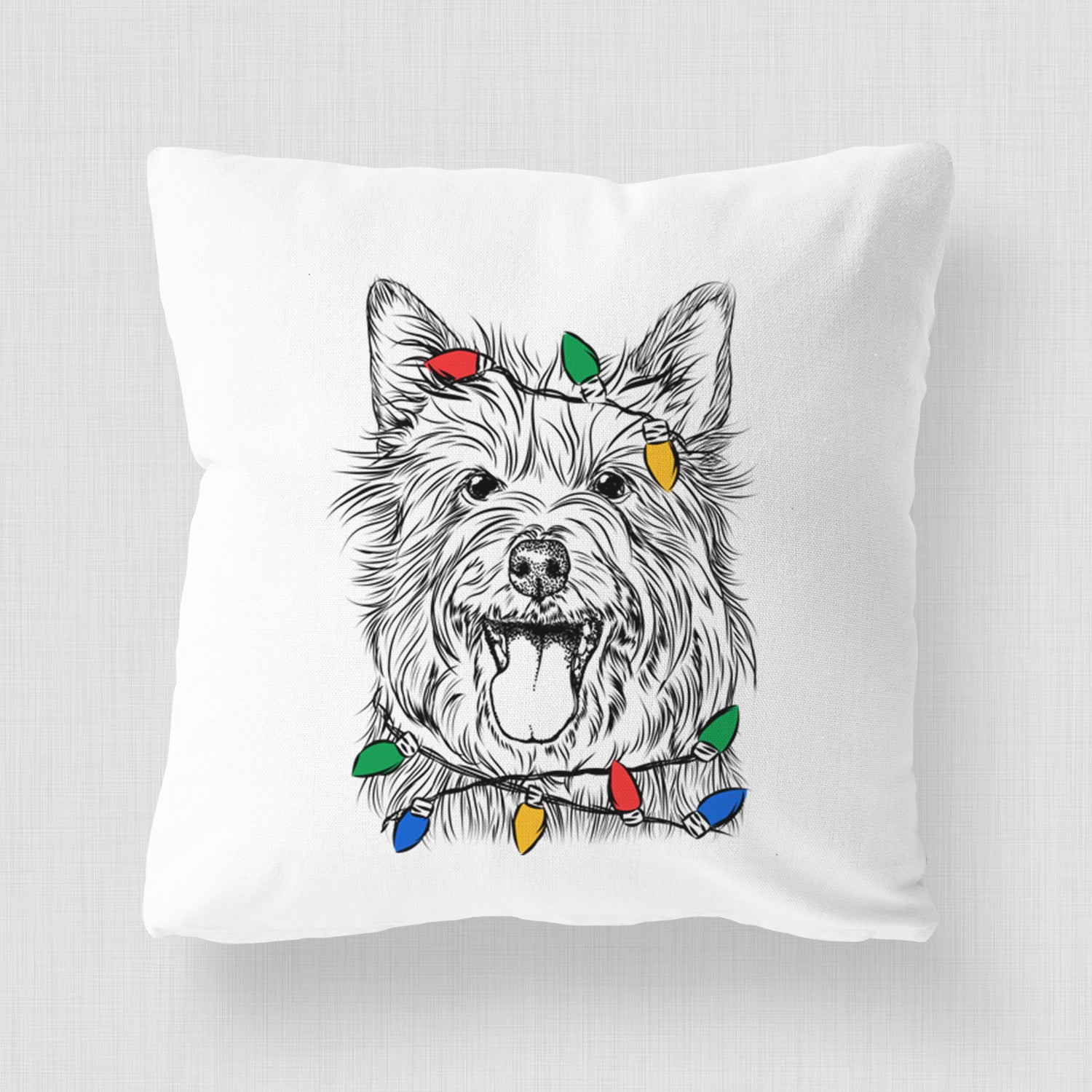 Middy the Australian Terrier - Throw Pillow Cover