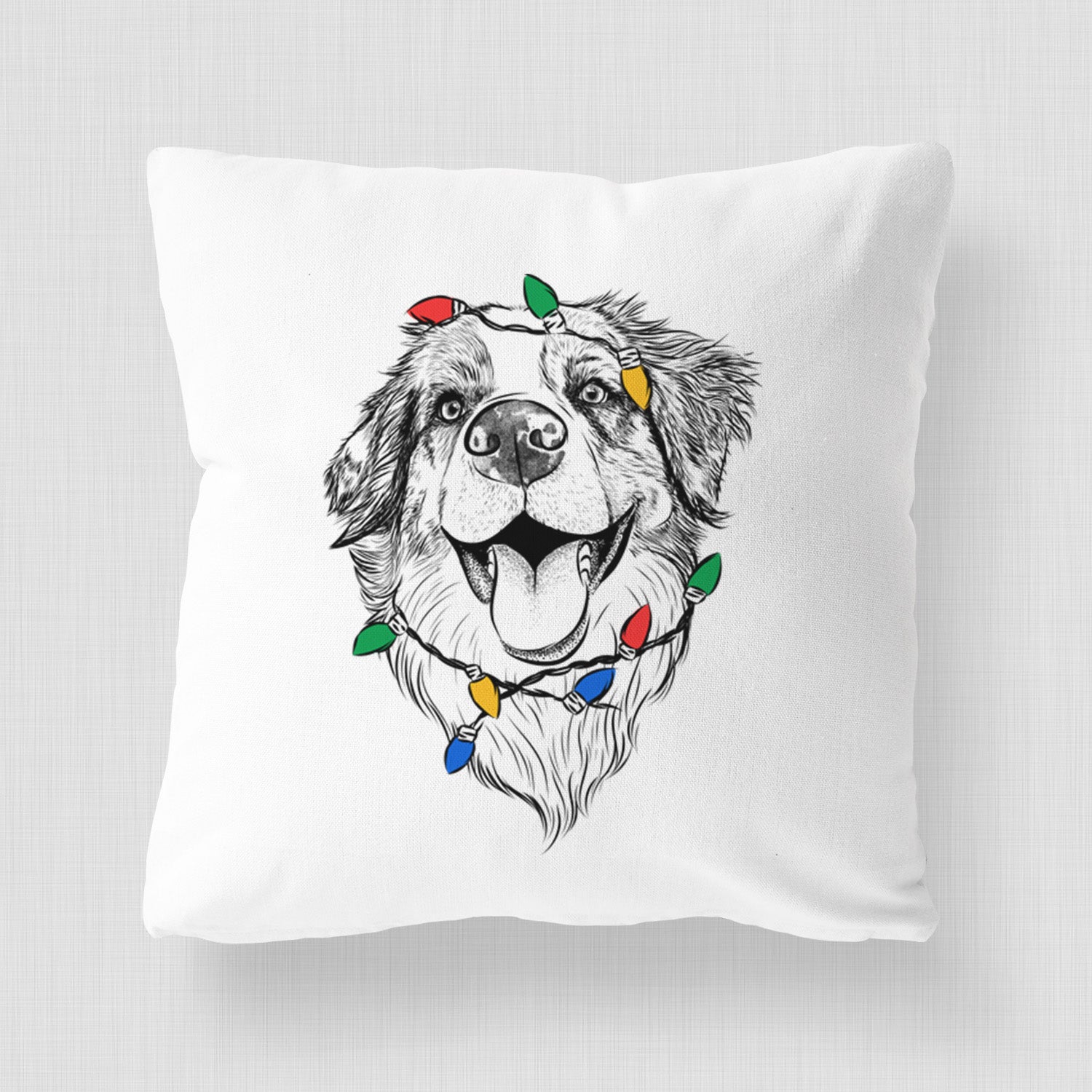 Mila the Australian Shepherd - Throw Pillow Cover