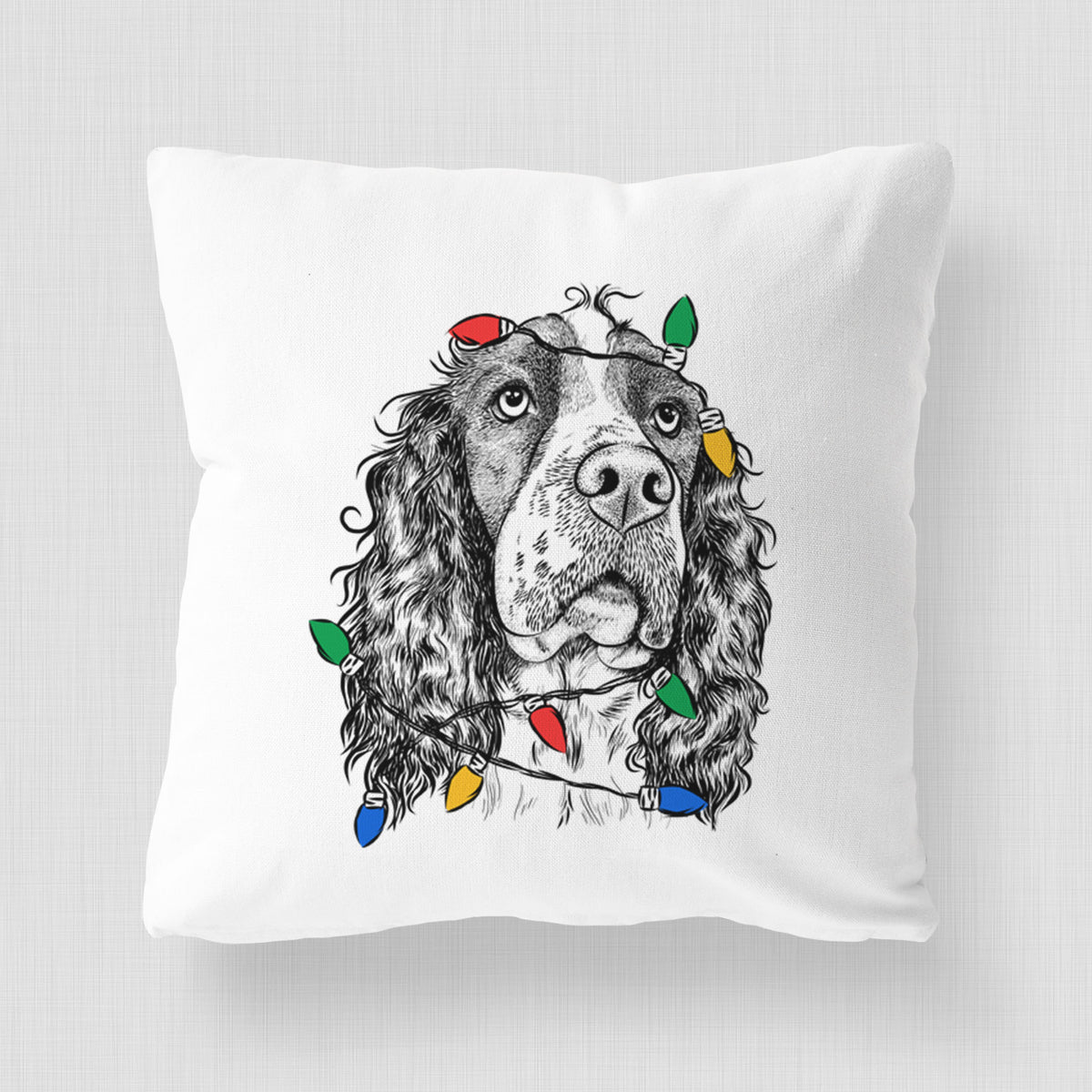 Millie Mae the English Springer Spaniel - Throw Pillow Cover