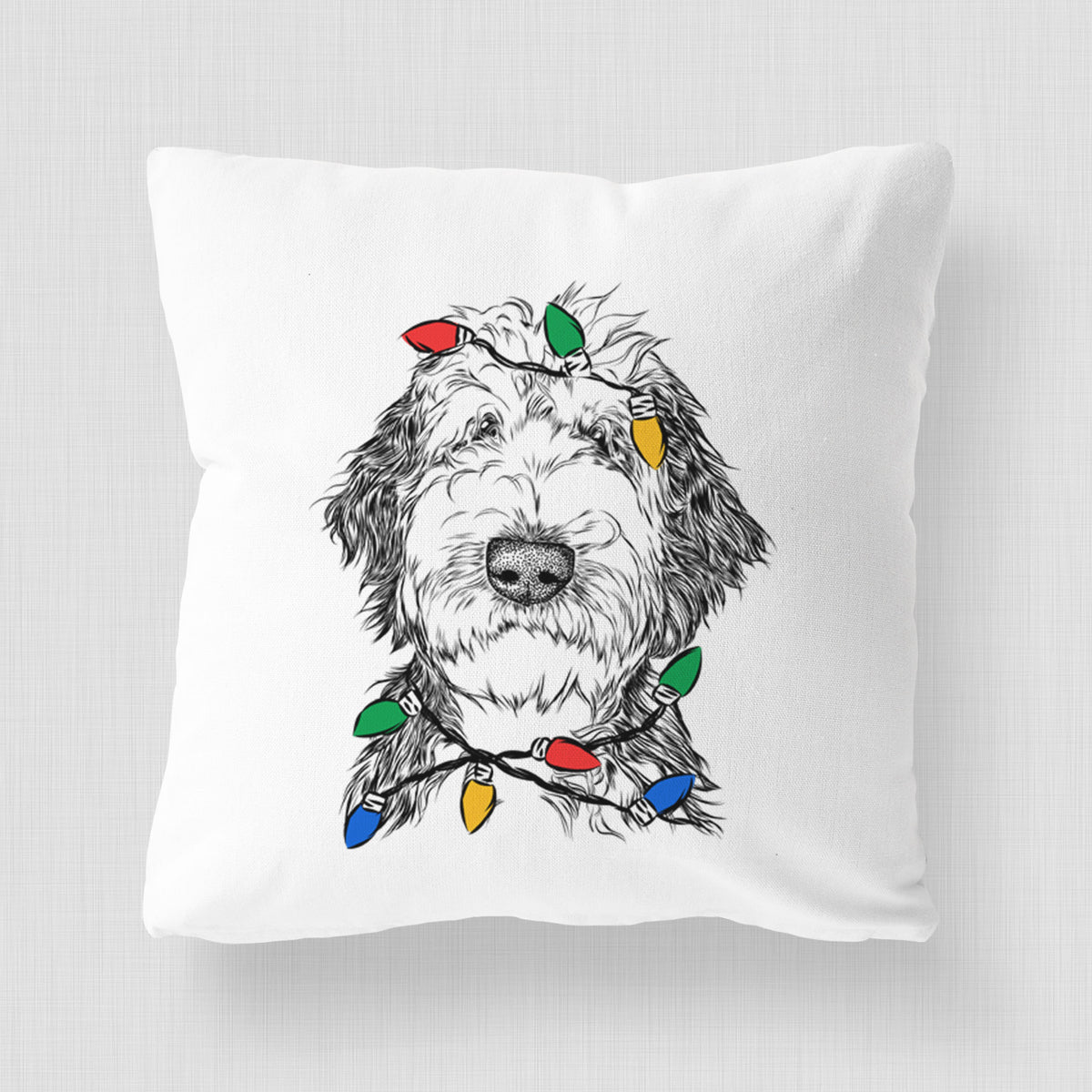 Milo Fluff the Sheepadoodle - Throw Pillow Cover