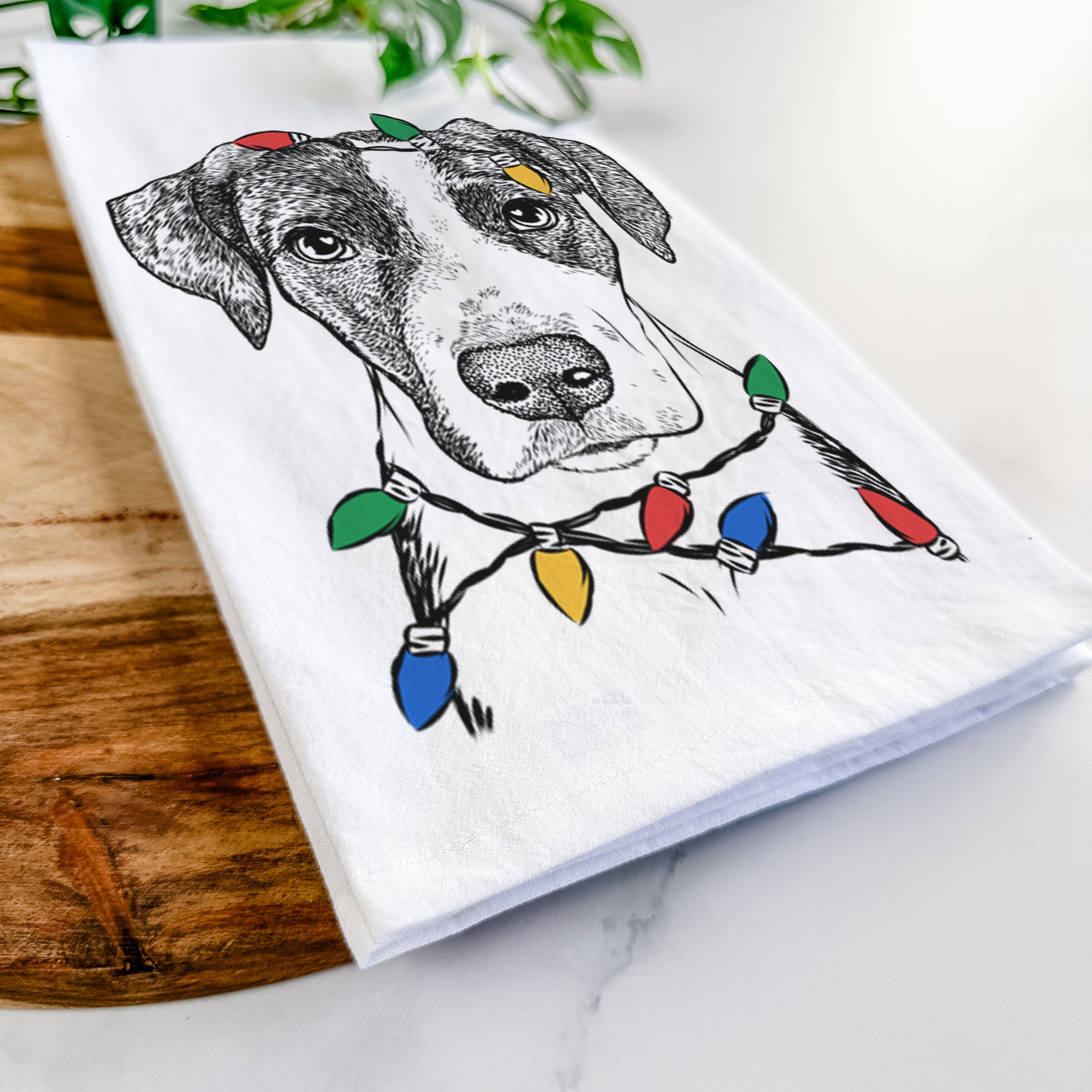 Milo the Mixed Breed Tea Towel