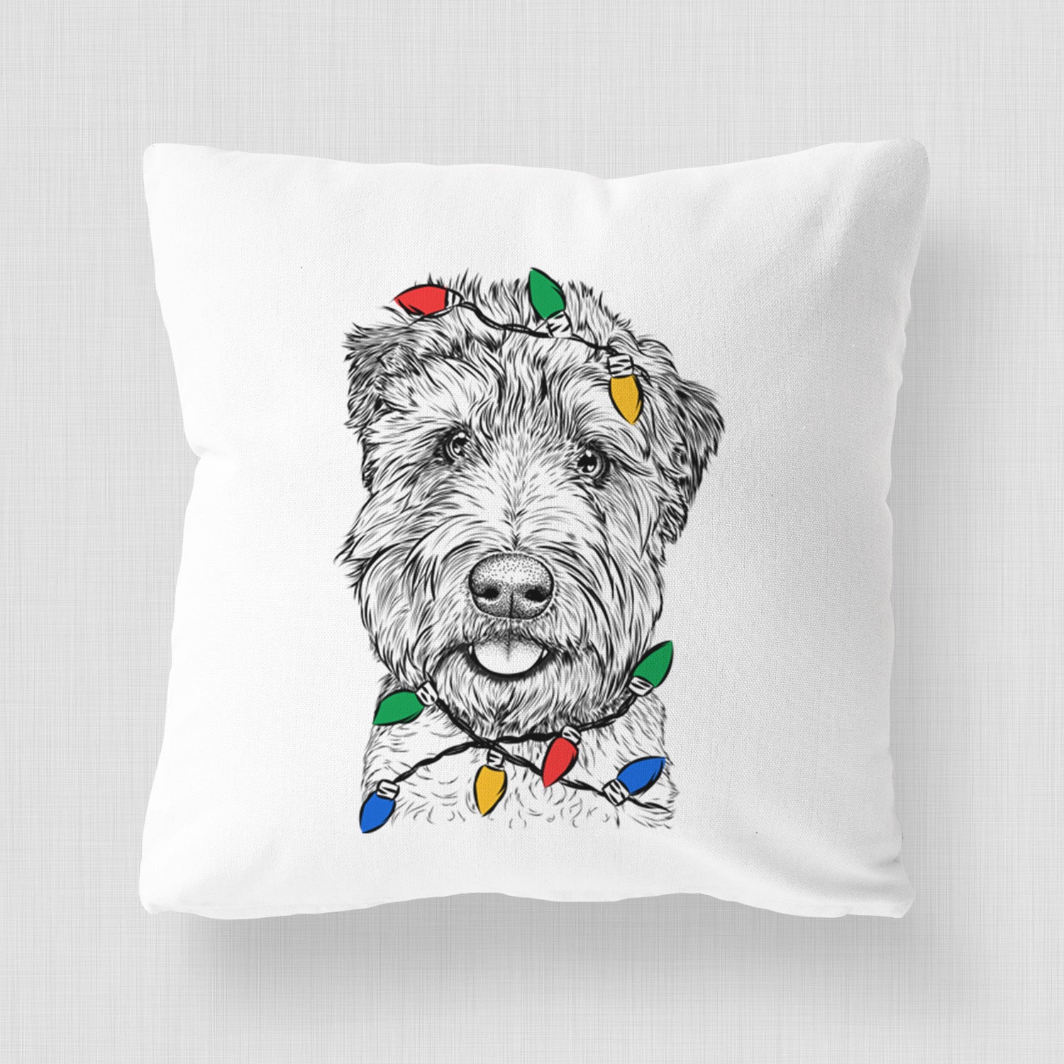 Milton the Soft Coated Wheaten Terrier - Throw Pillow Cover