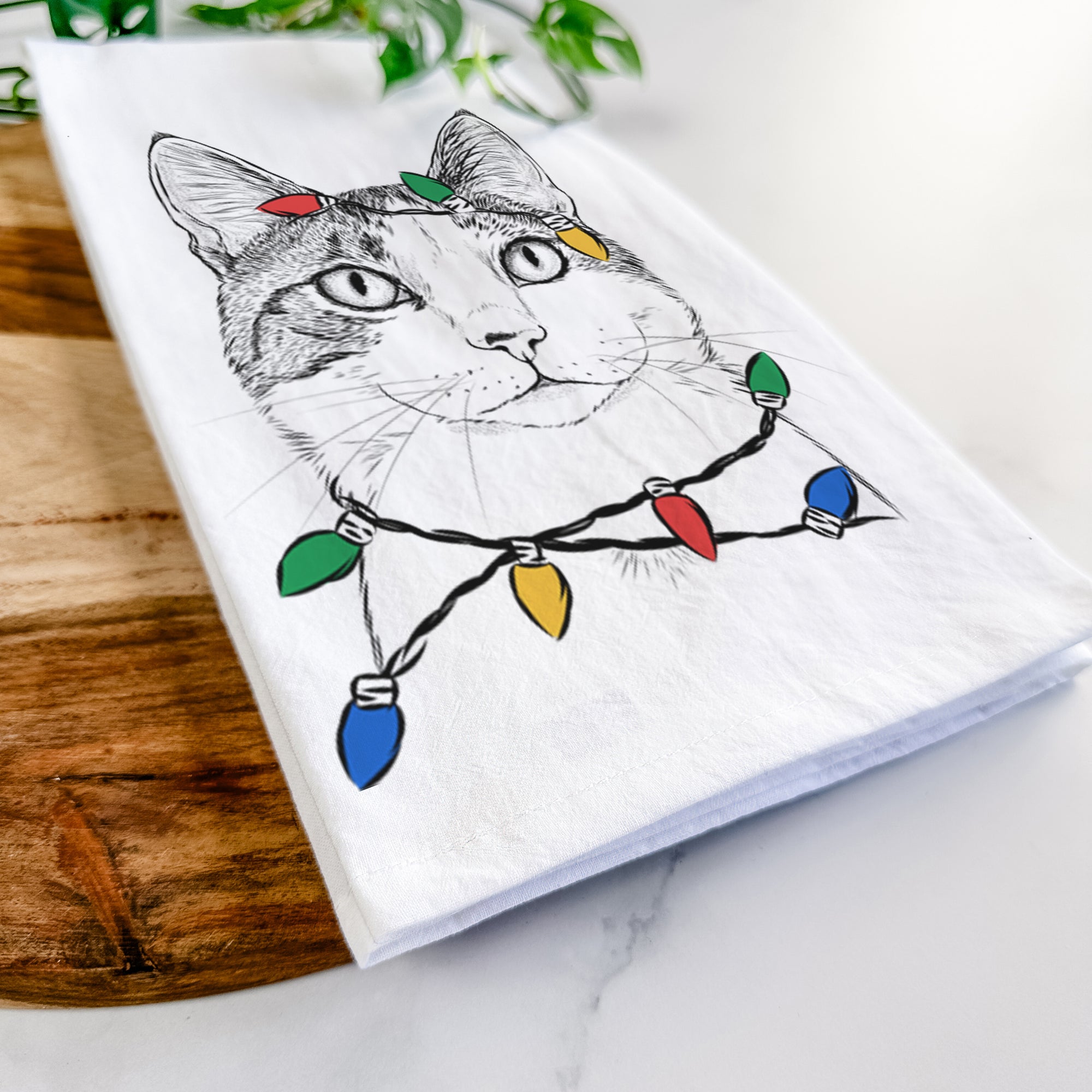 Mini Griffin the Domestic Shorthair Cat Tea Towel