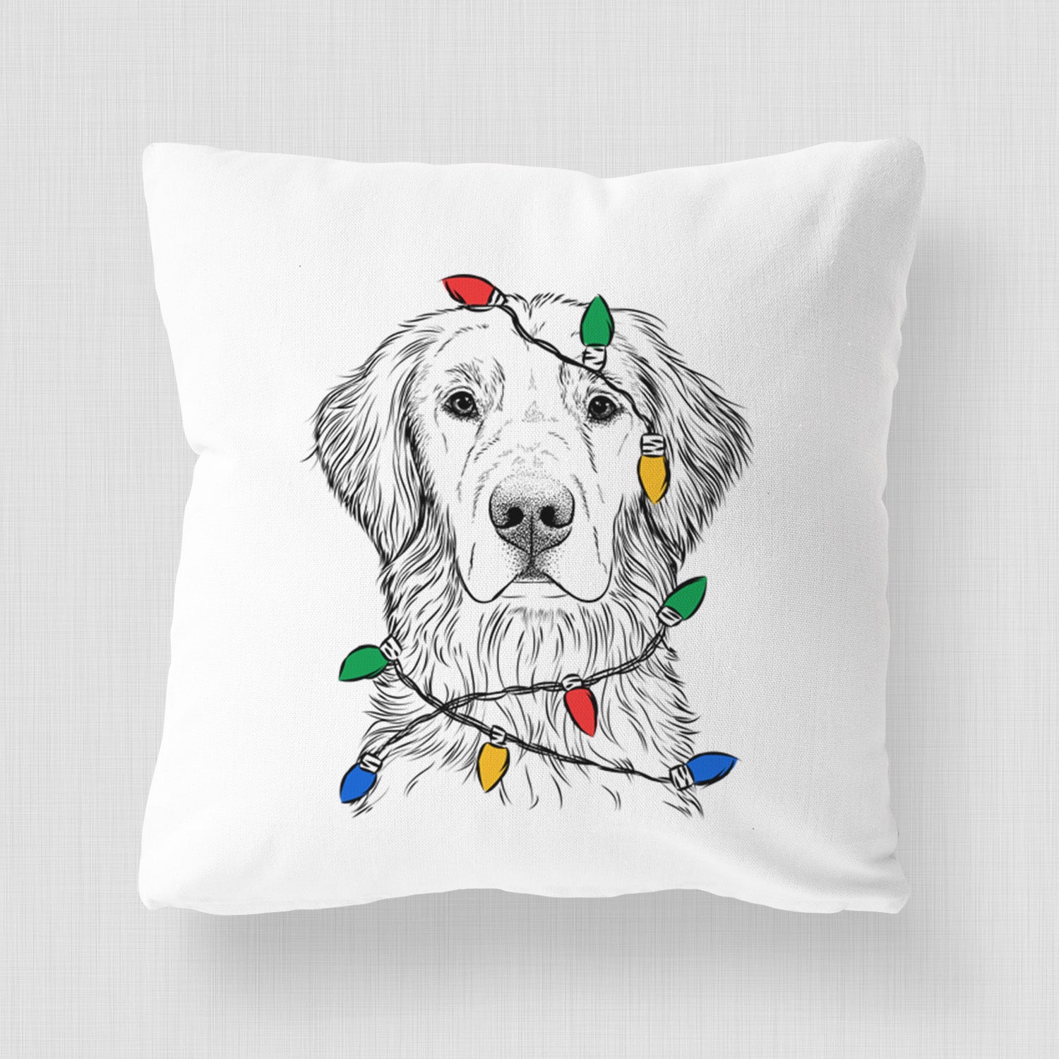 Moose the Field Golden Retriever - Throw Pillow Cover