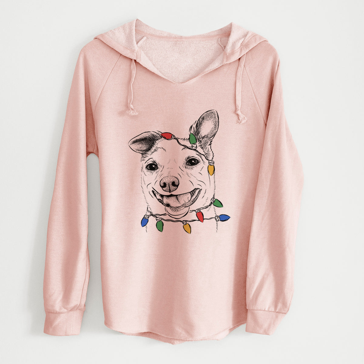 Christmas Lights Mortimer the Mixed Breed - Cali Wave Hooded Sweatshirt