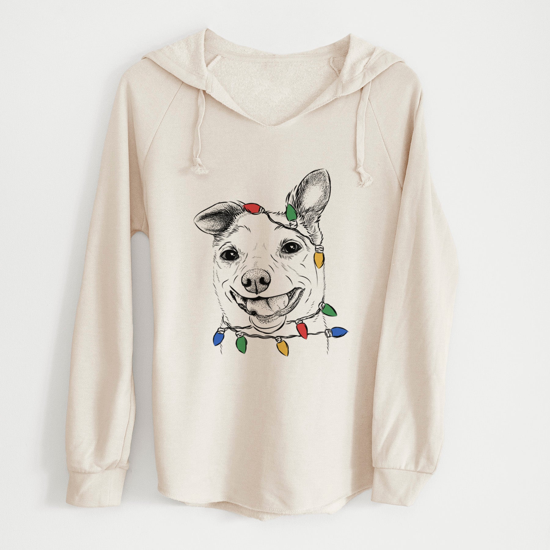 Christmas Lights Mortimer the Mixed Breed - Cali Wave Hooded Sweatshirt