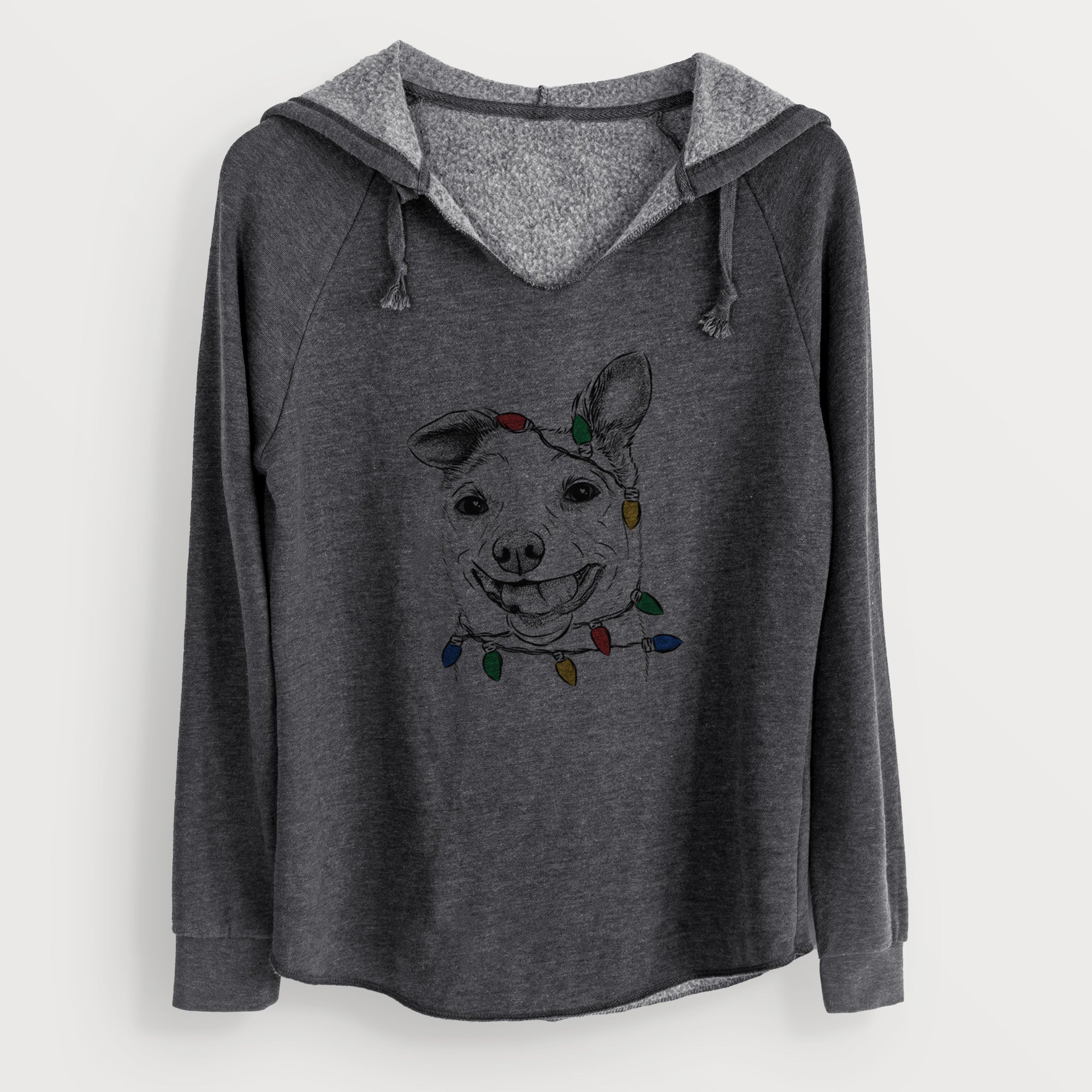 Christmas Lights Mortimer the Mixed Breed - Cali Wave Hooded Sweatshirt