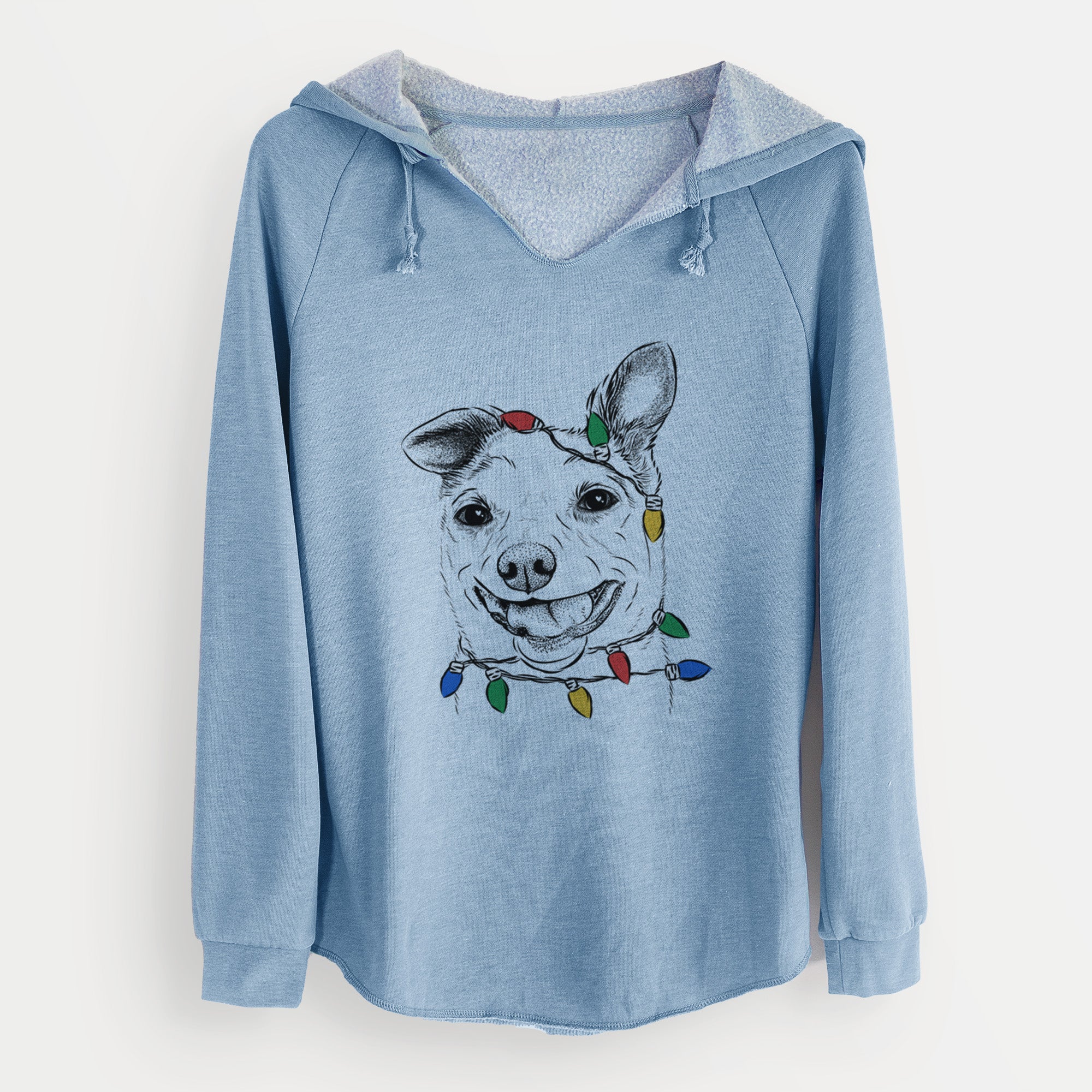 Christmas Lights Mortimer the Mixed Breed - Cali Wave Hooded Sweatshirt