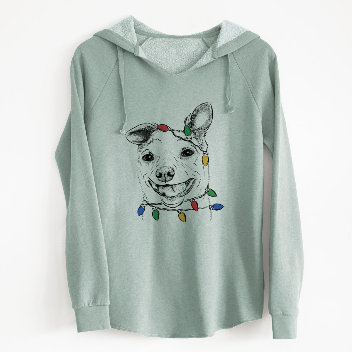 Christmas Lights Mortimer the Mixed Breed - Cali Wave Hooded Sweatshirt