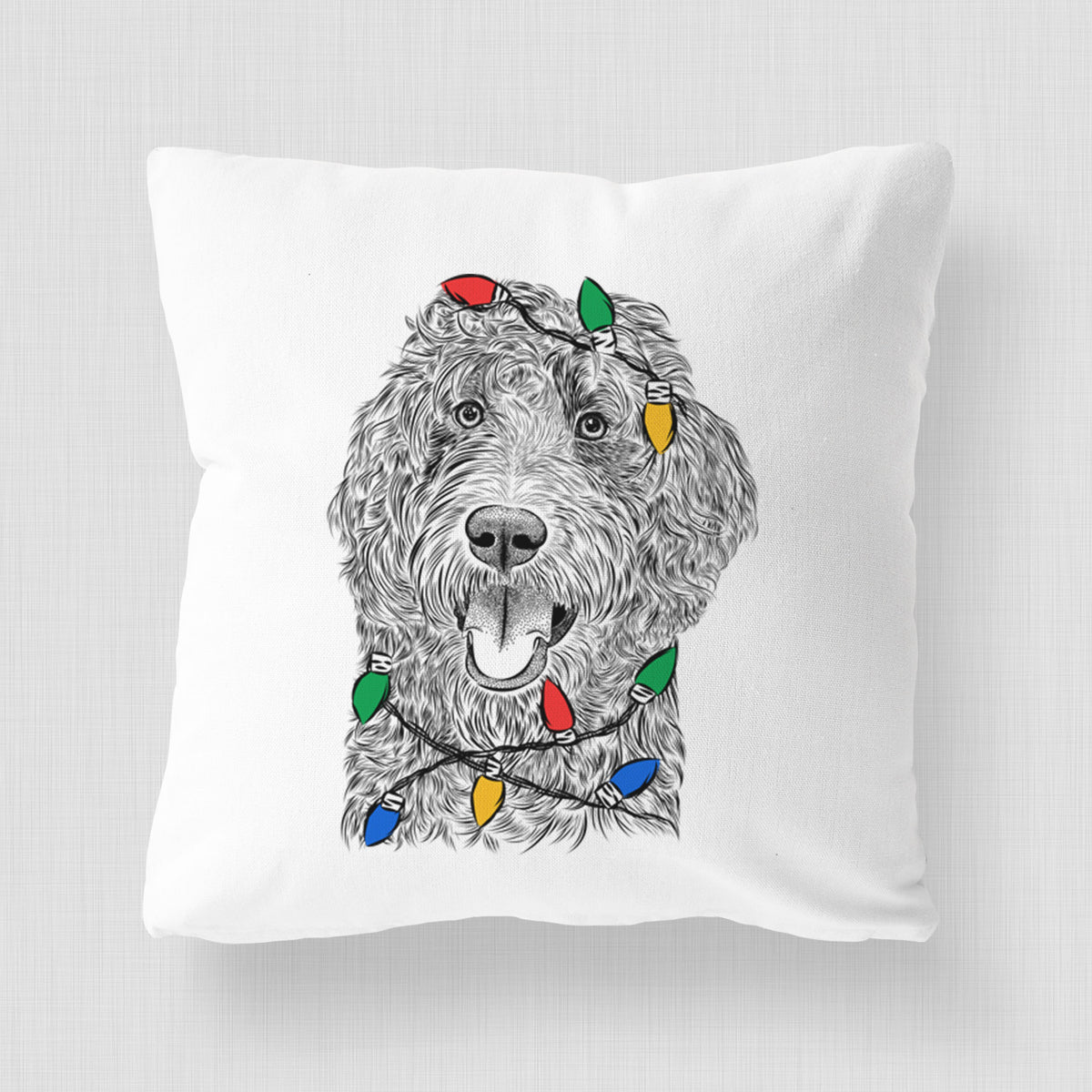 Murr Dog the Labradoodle - Throw Pillow Cover