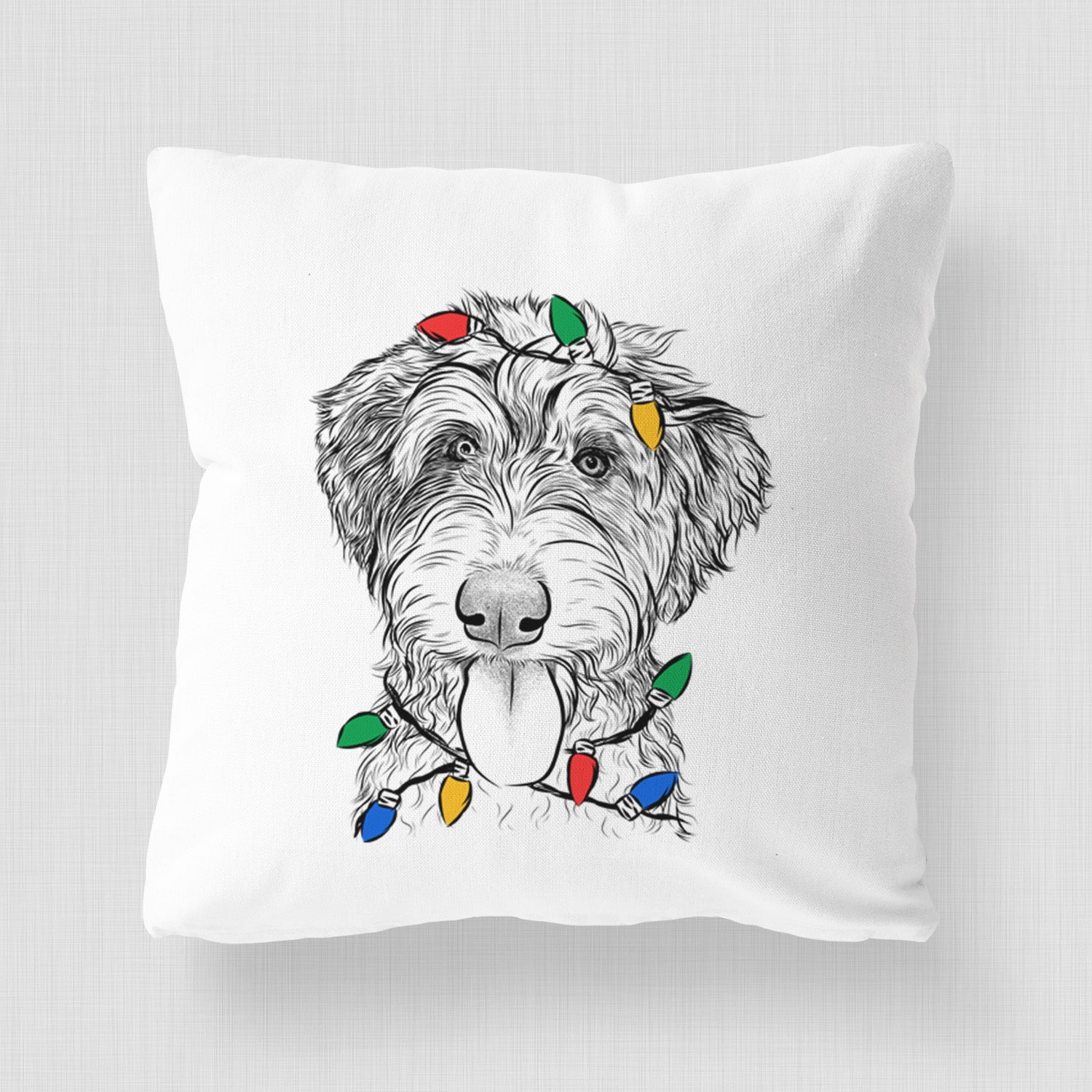 Myrtle Mae the Aussiedoodle - Throw Pillow Cover