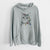 Christmas Lights Nell the Tabby Cat - Unisex Pigment Dyed Hoodie