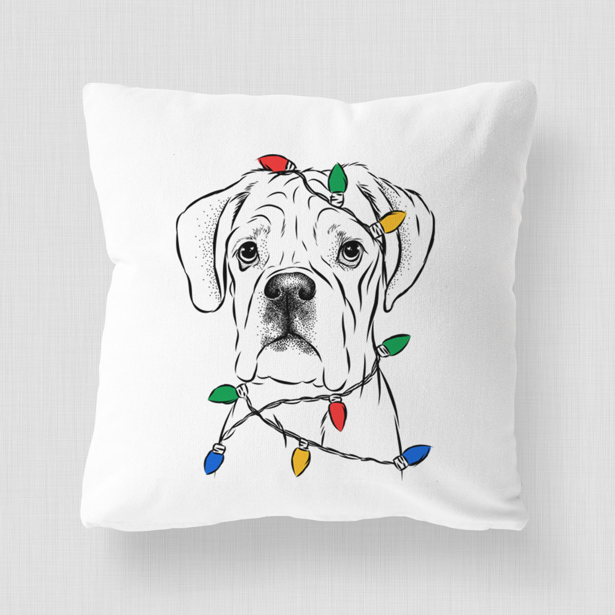 Nelly the Boxer - Throw Pillow Cover