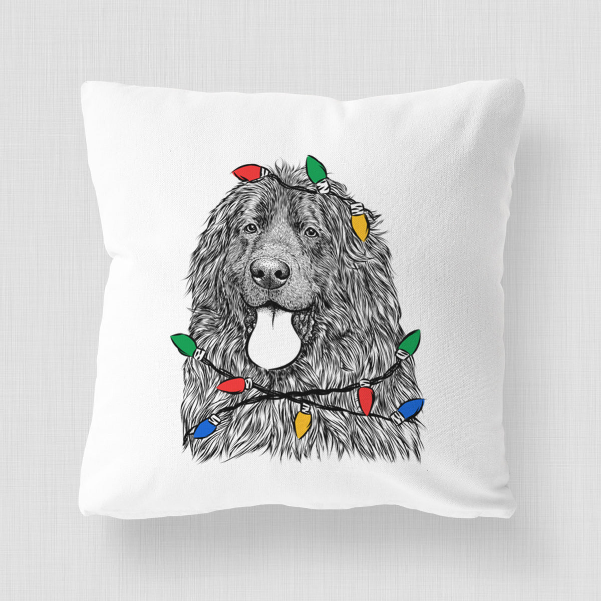 Neptune the Newfoundland - Throw Pillow Cover